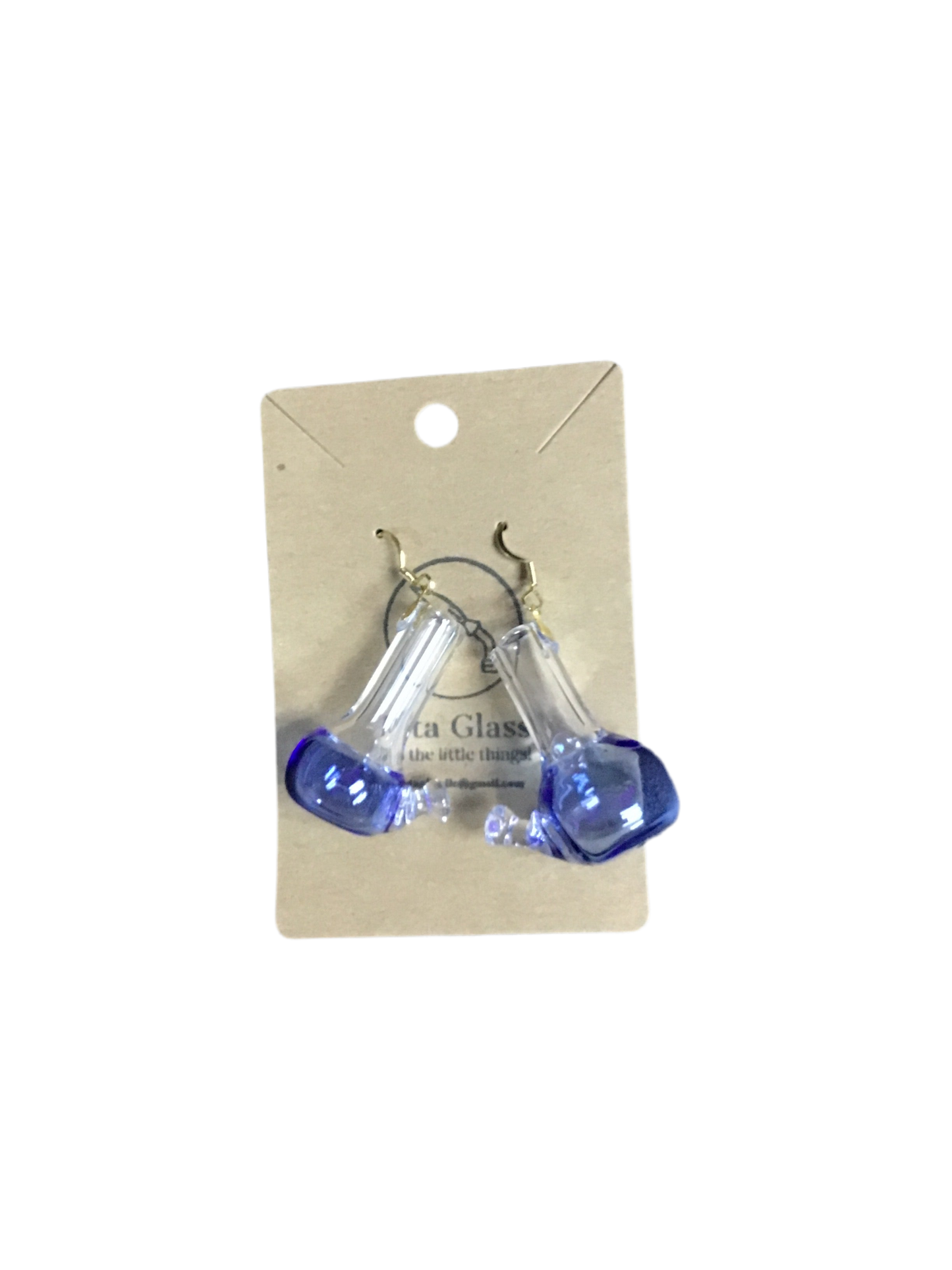 Tiny Hand Blown Bong Earring Set