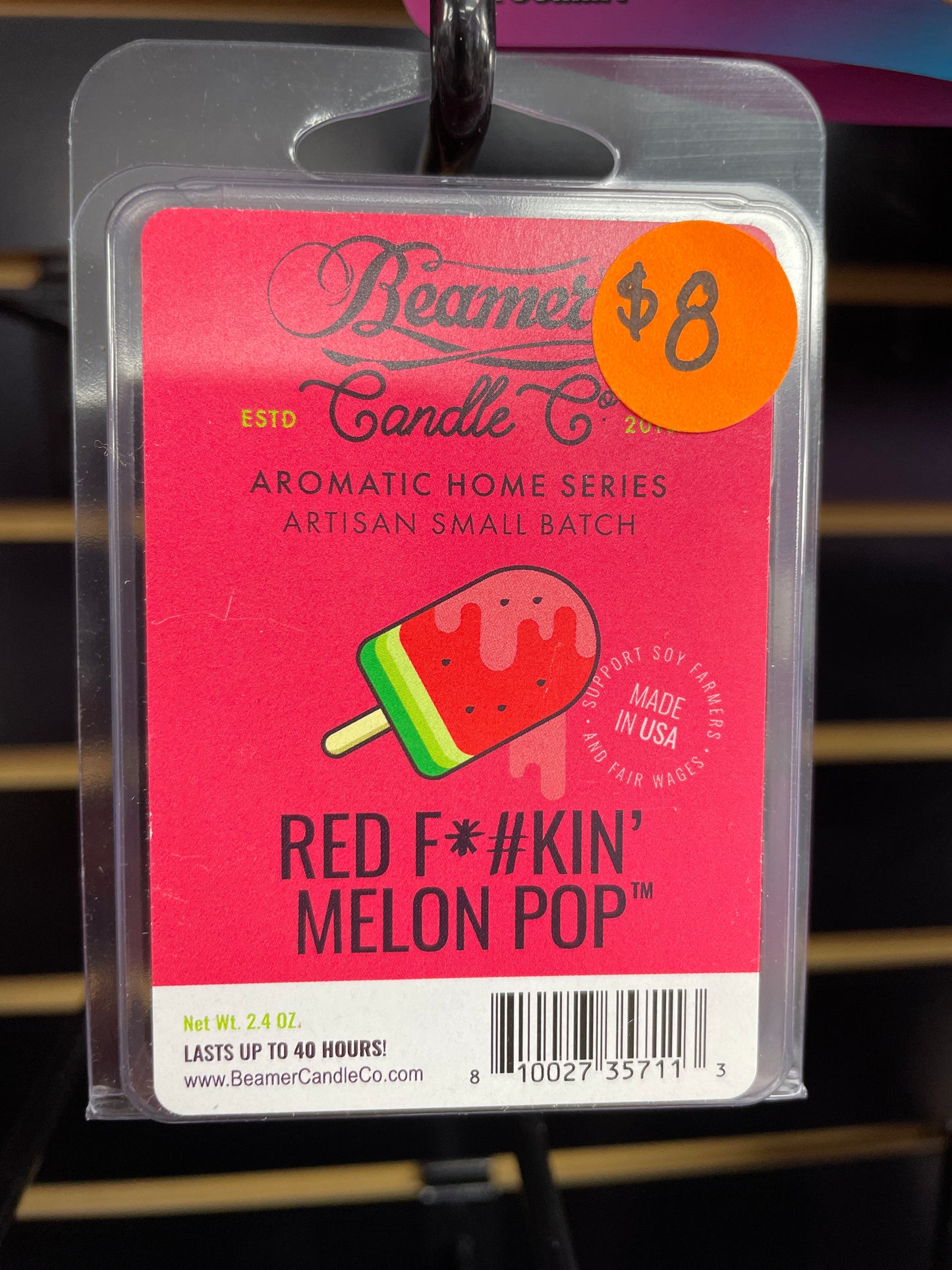 Beamer Candle Co - 2.4 oz Artisan Wax- Red F**ckin Melon Pop
