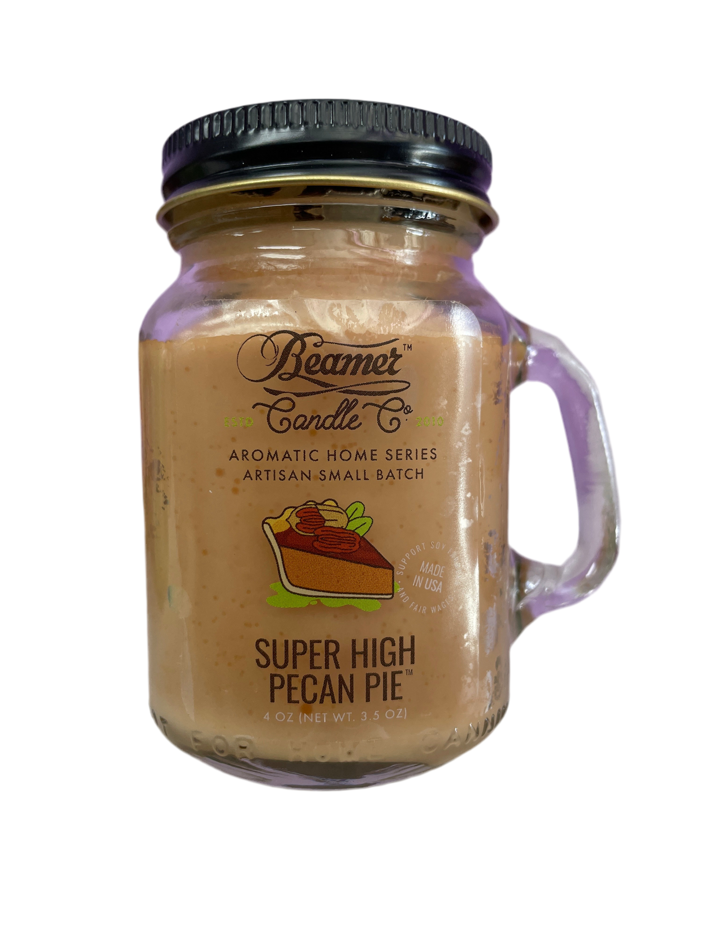Beamer Candle Co -4oz - Super High Pecan Pie