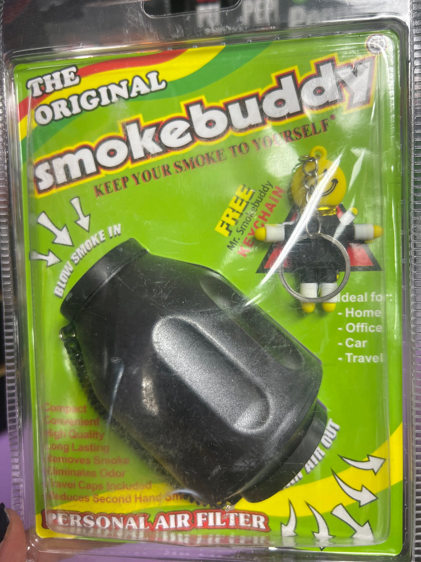 Smoke Buddy Personal Smoke Air Filter - Black