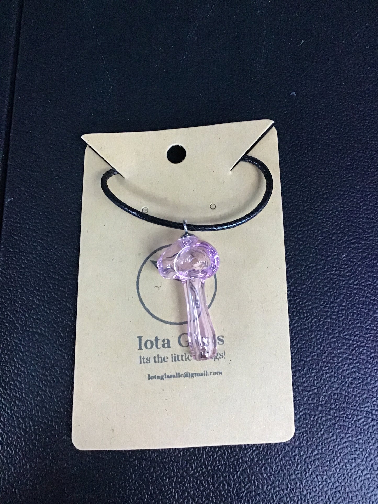 Tiny Real Glass Pipe Pendant Necklace