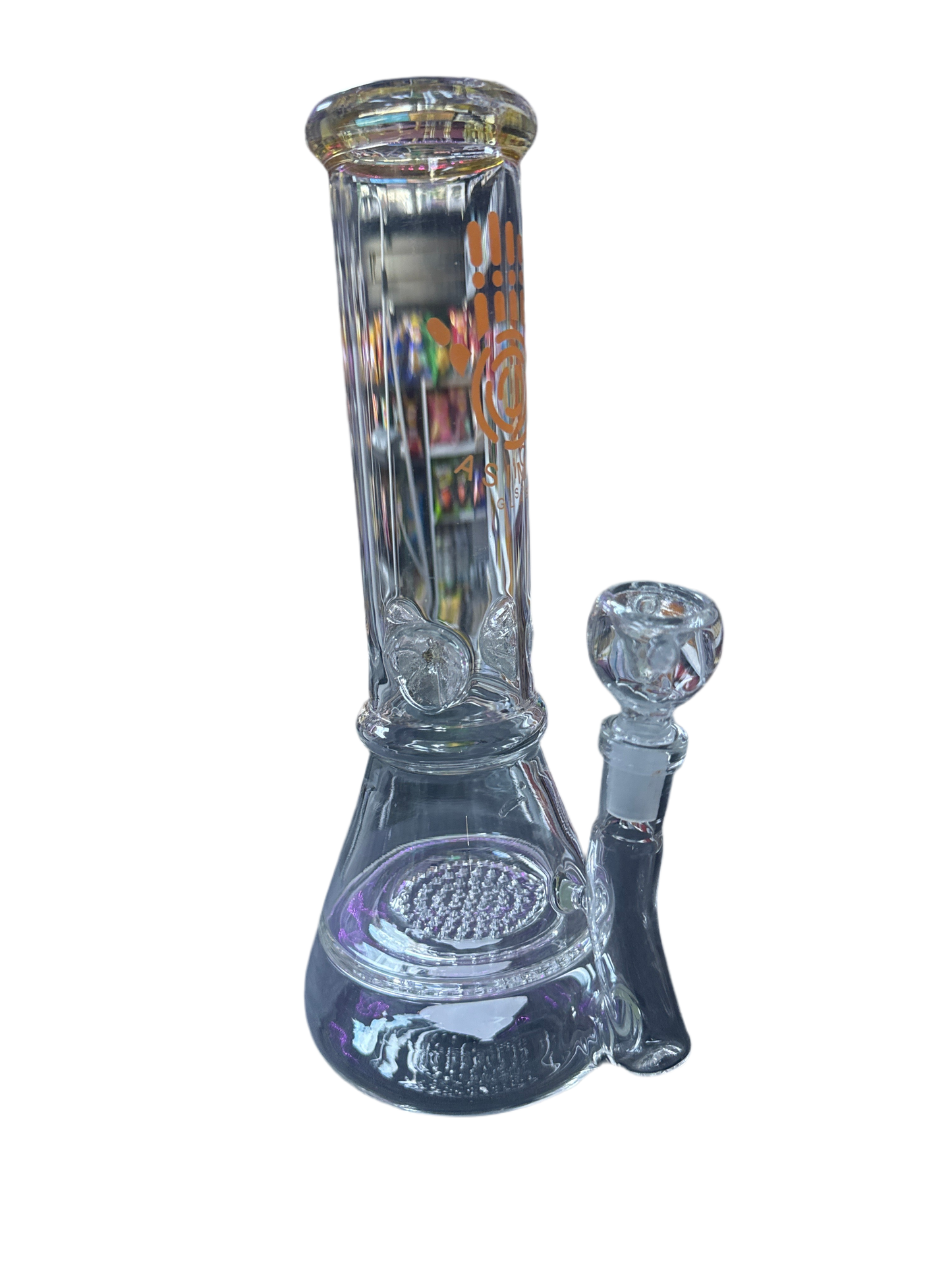 10” Asimov Honey Comb Clear Beaker WaterPipe