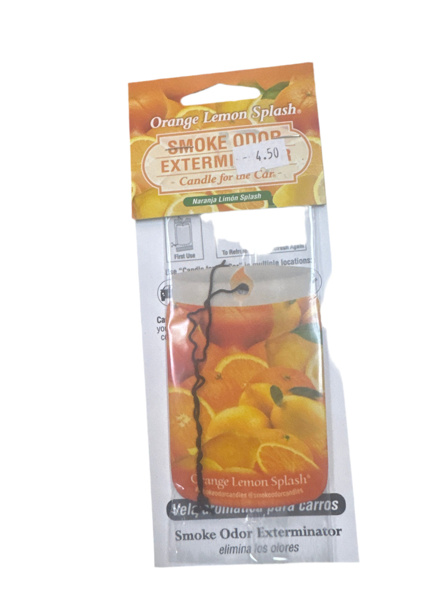 Smoke Odor Exterminator Car Air Freshener - ORANGE LEMON SPLASH