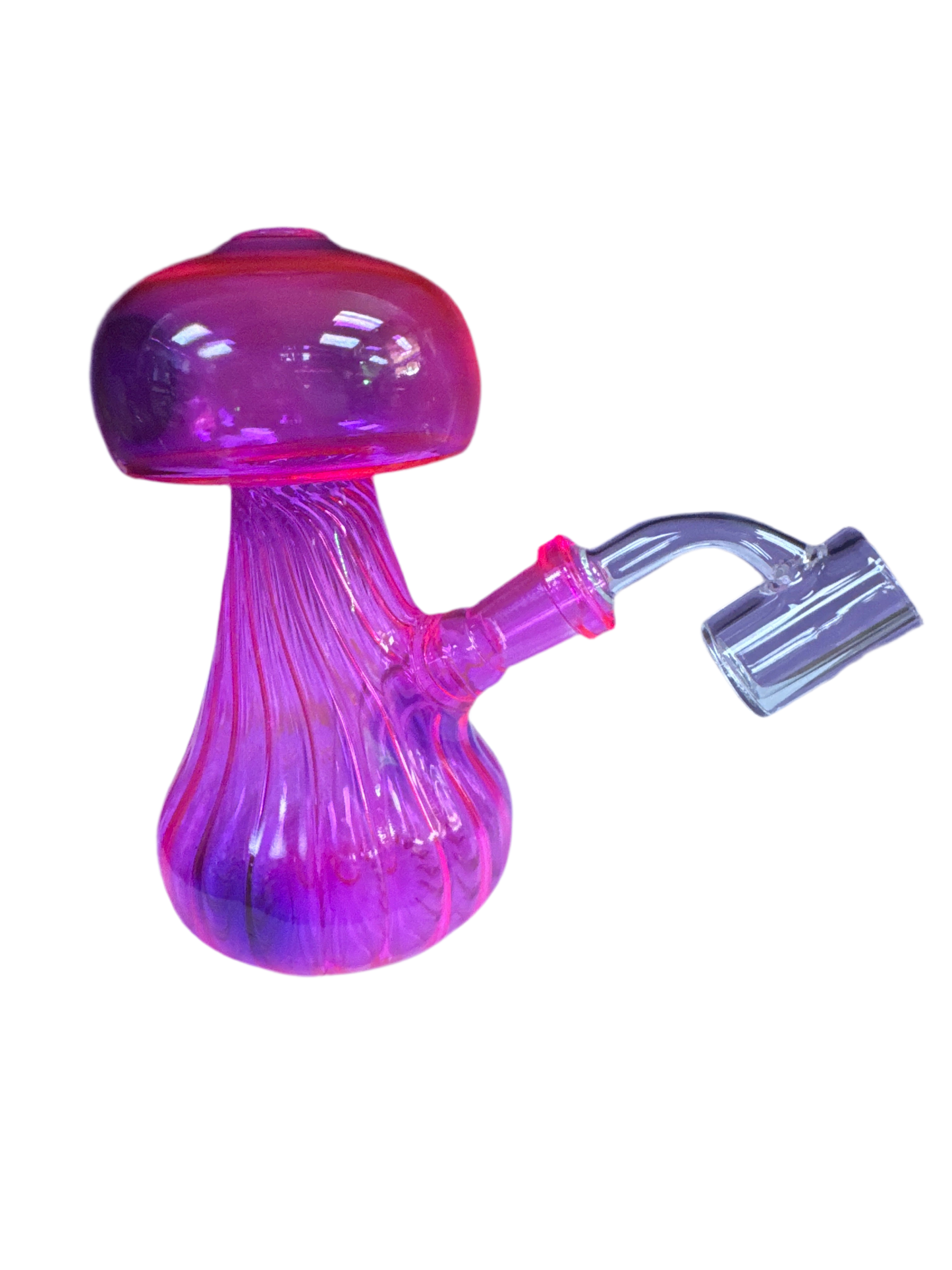 8” Pink Mushroom Beaker Rig