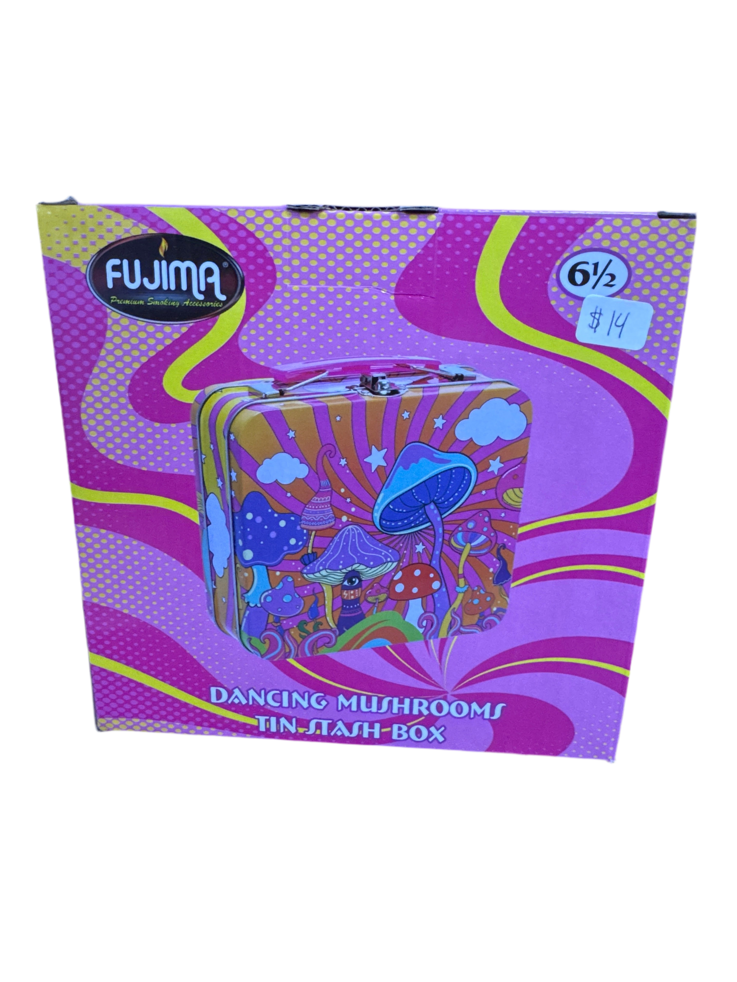 Fujima - Dancing Mushrooms Tin Stash Box