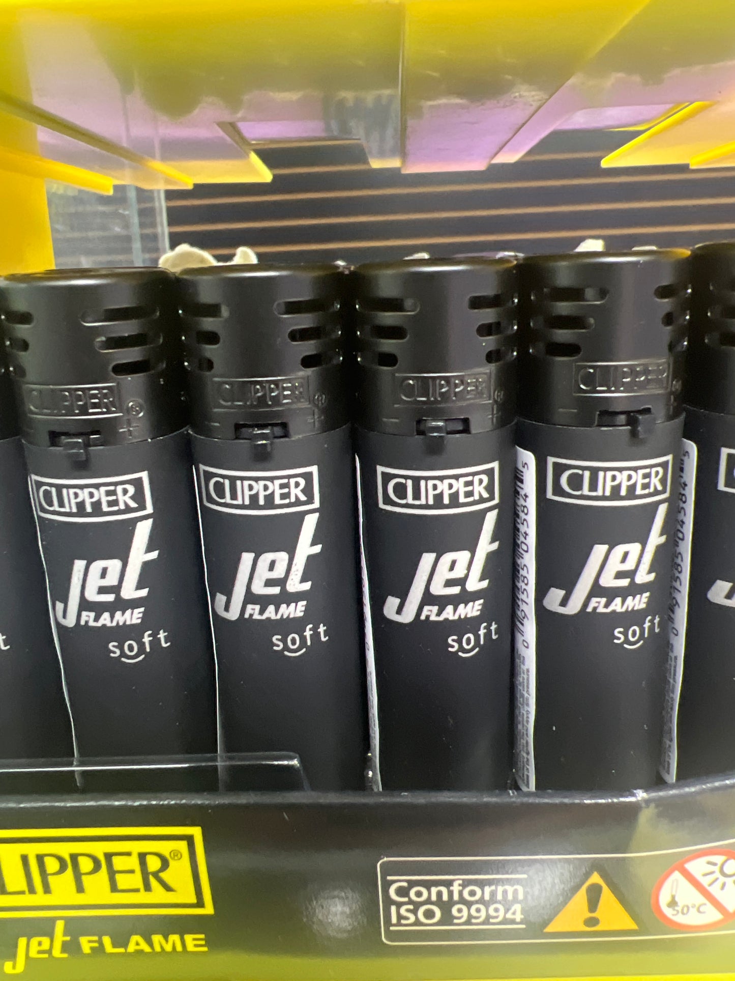 Clipper Refillable Jet Flame Butane Lighter - Black