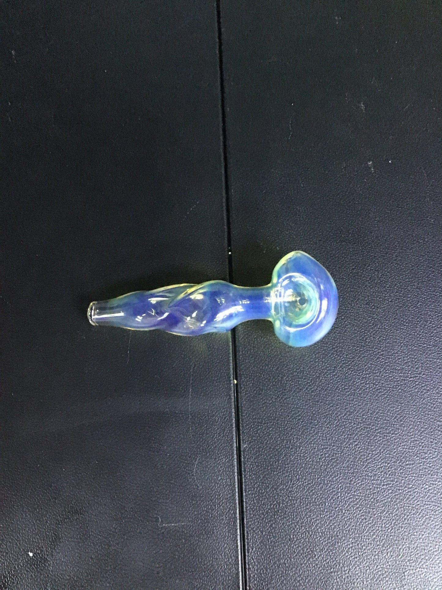 Green & Pink Local Blown See Through Handpipe