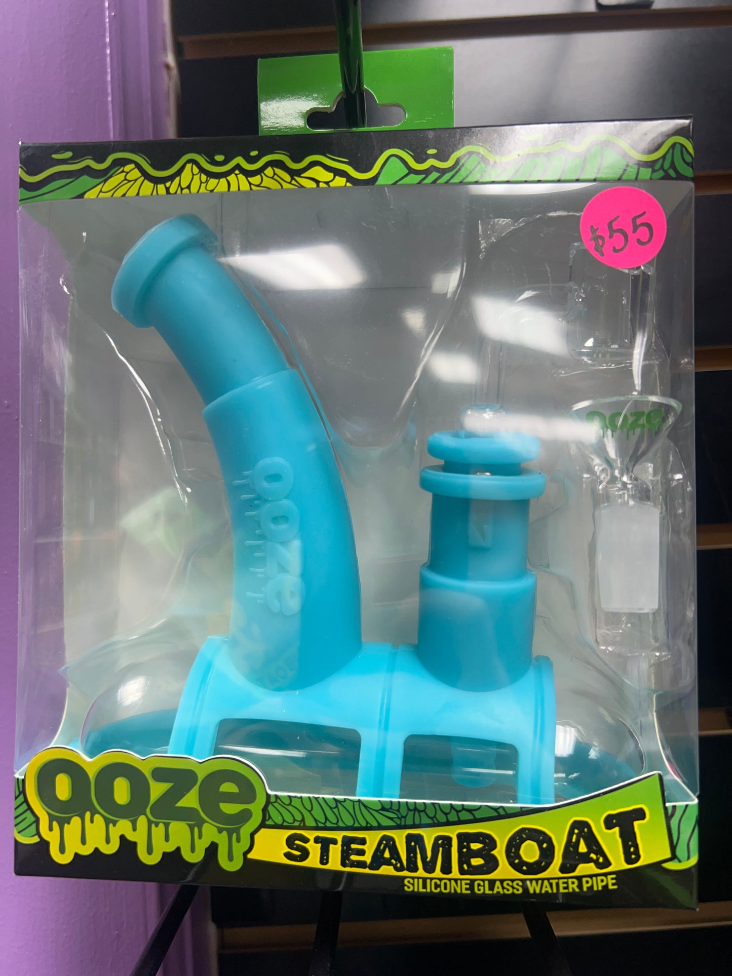 OOZE Steamboat Silicone Water Pipe/Dab Rig - Teal