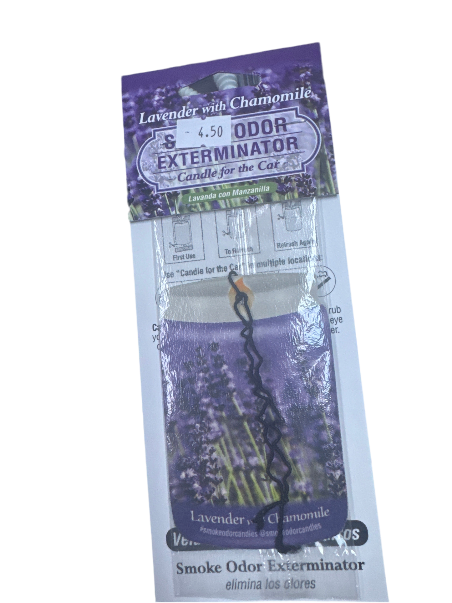 Smoke Odor Exterminator Car Air Freshener - LAVENDER CHAMOMILE