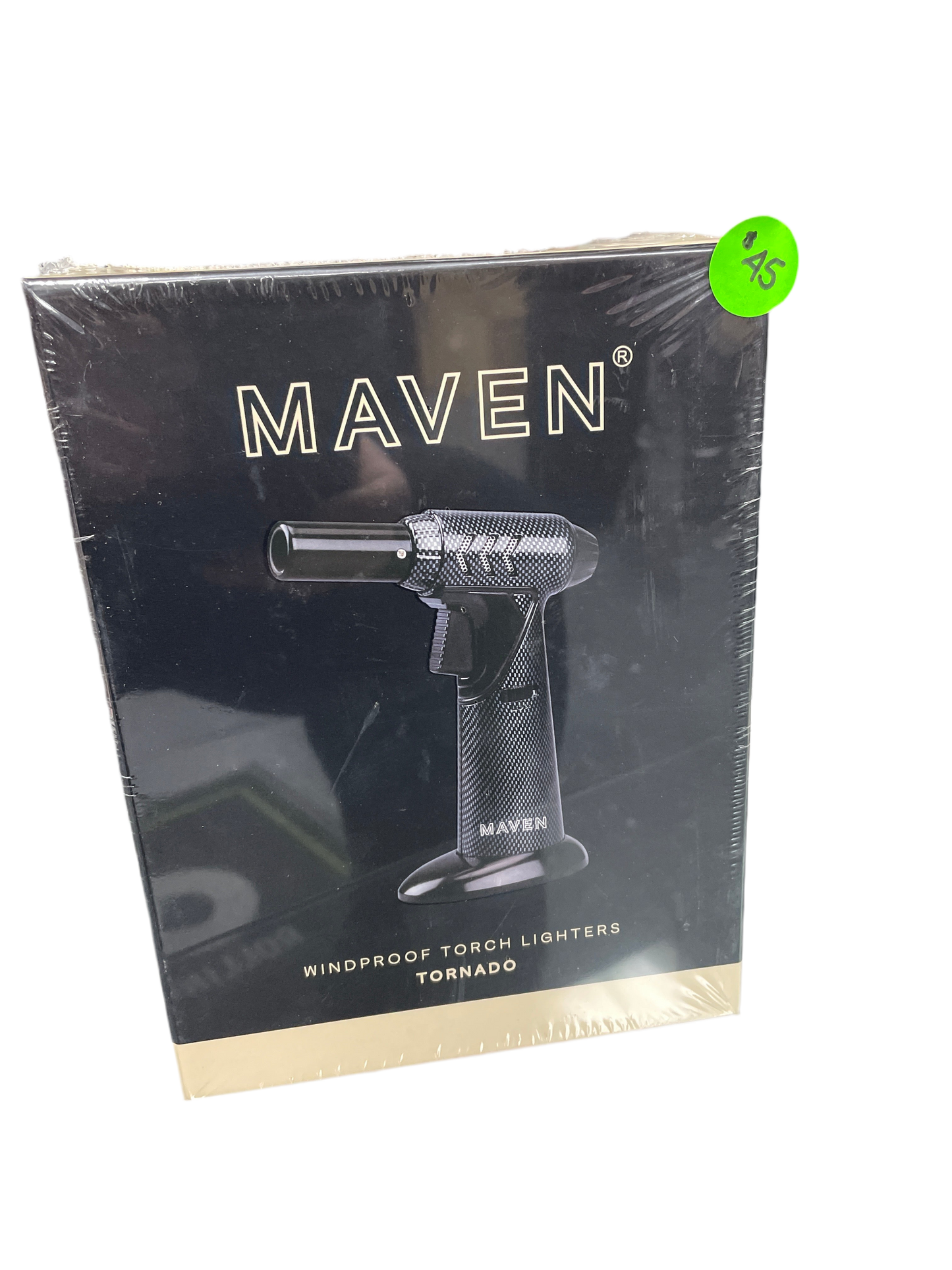 Maven Tornado Windproof Butane Torch - Black