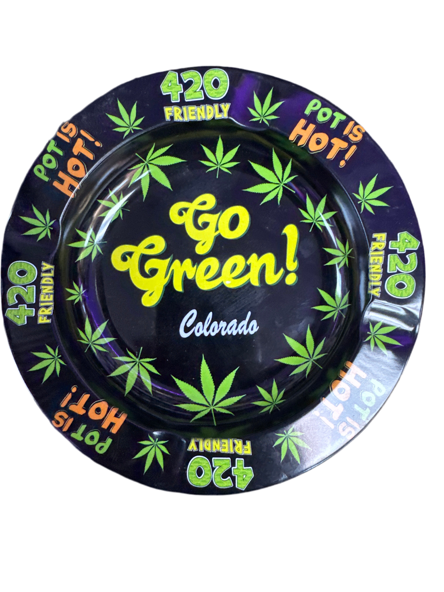 Metal Colorado Ashtray (Go Green!)
