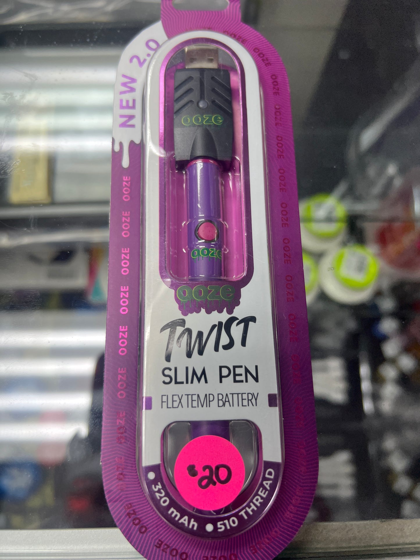 OOZE Twist Slim Pen 320mah 510 Battery with Charger - Purple