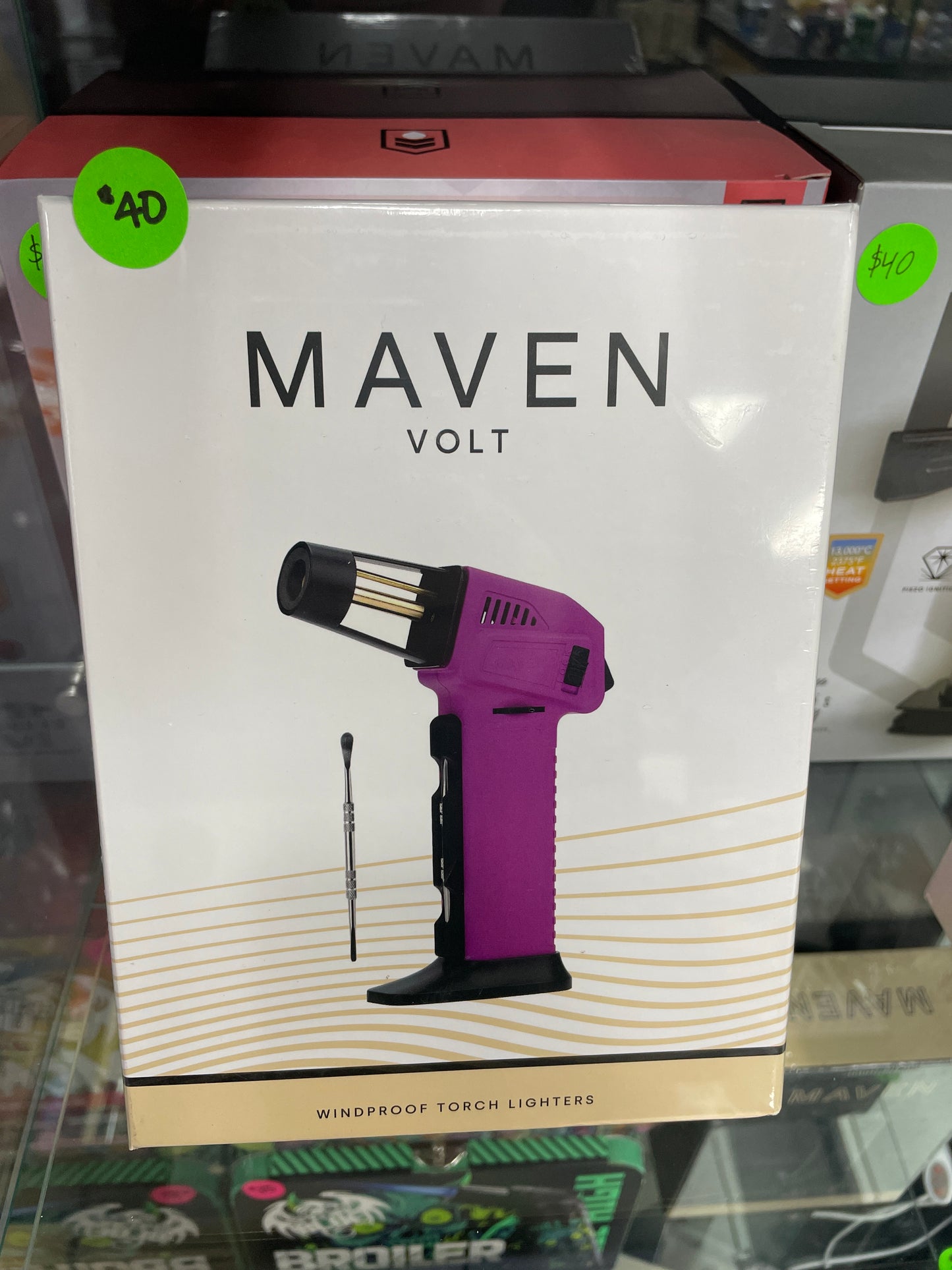 Maven Volt Windproof Butane Torch - Purple