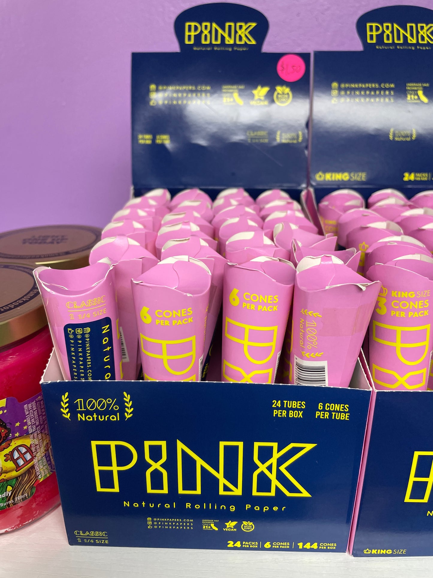 Pink - 1 1/4" Cones - 6 Pack