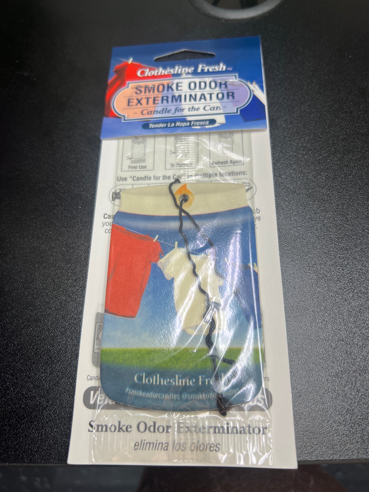 Smoke Odor Exterminator Car Air Freshener - Clothesline FRESH