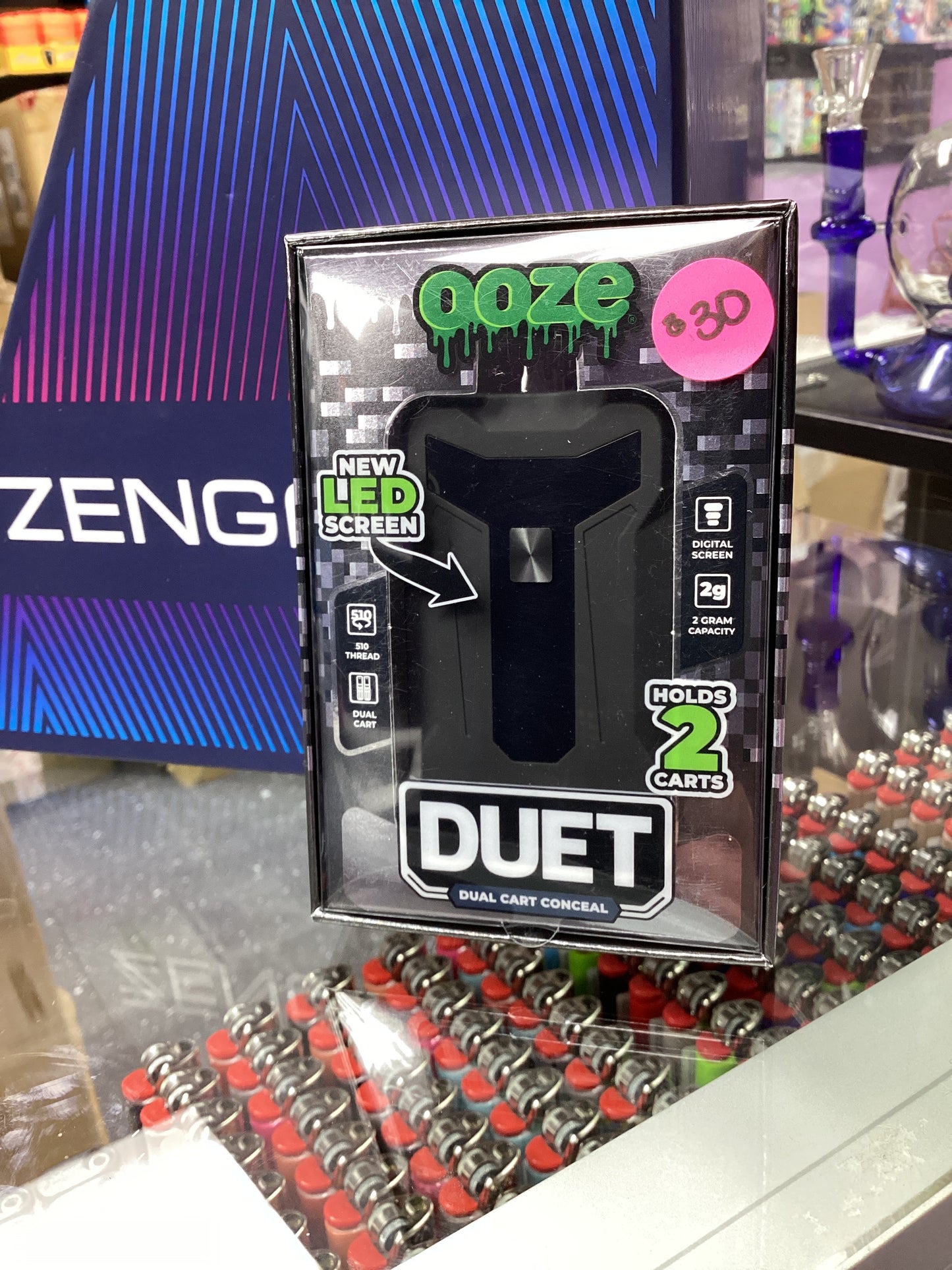 OOZE Duet 650mah Dual 510 Cartridge Battery - Black