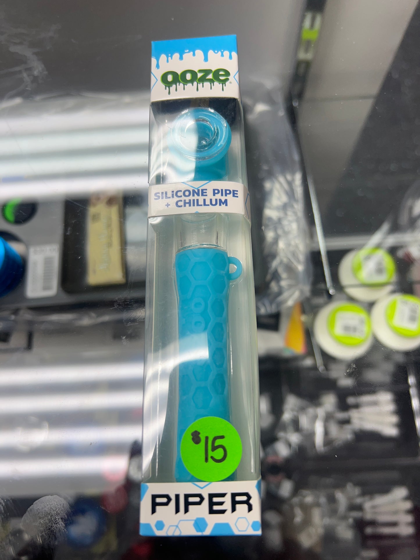 OOZE Piper Silicone Pipe & Chillum - Blue