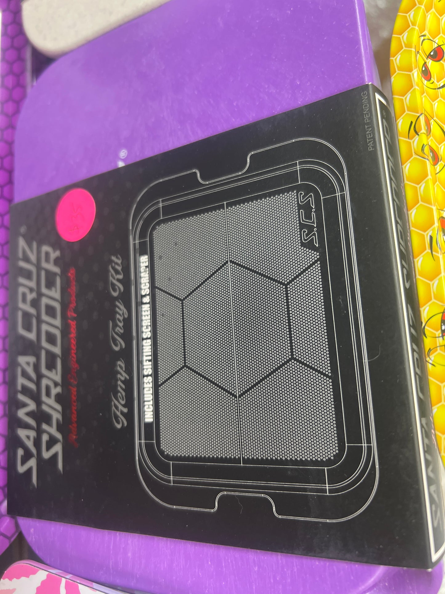 Santa Cruz Tray With Lid, Sifting Screen, & Scraper - Purple