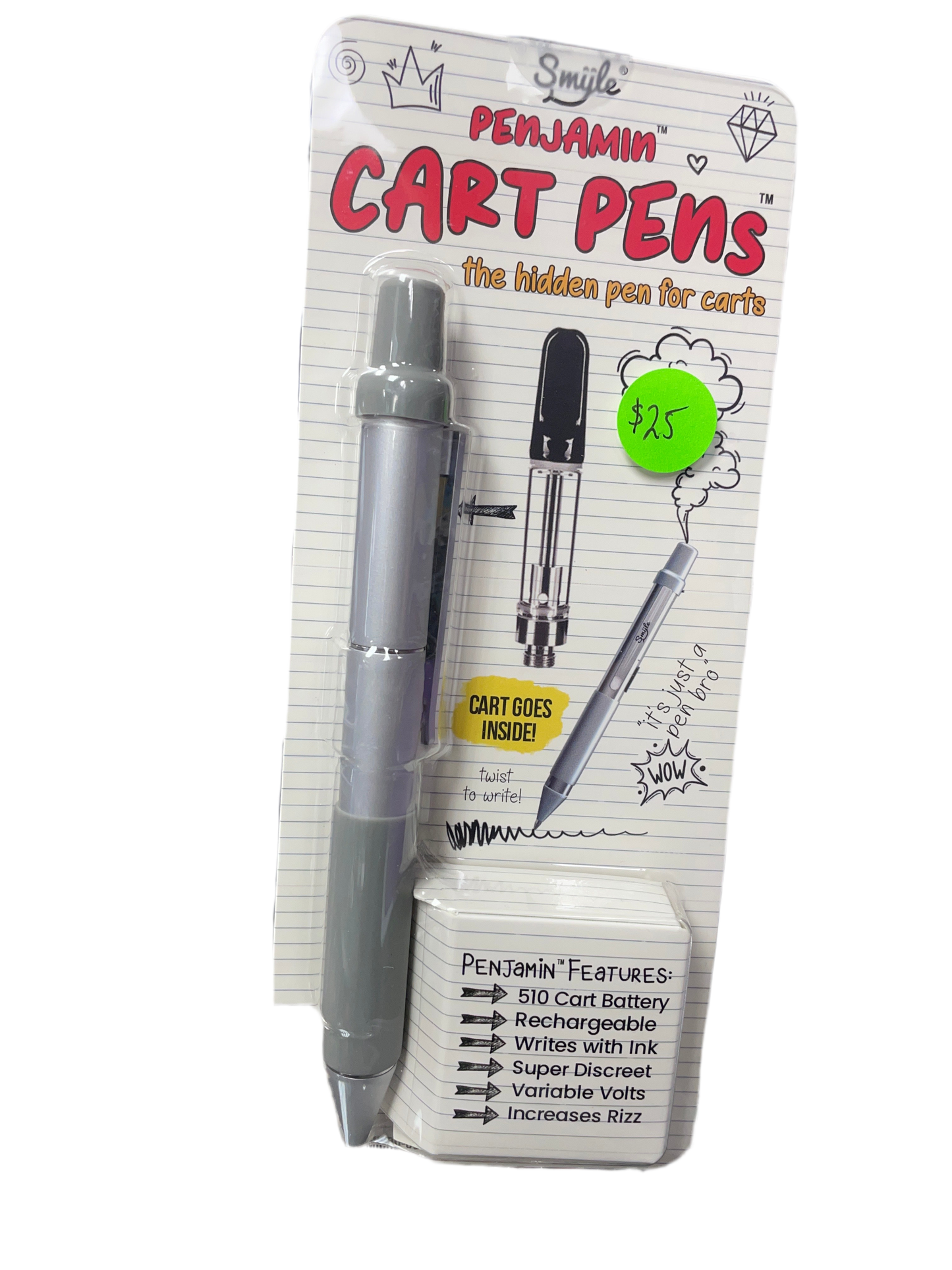 Smyle Penjamin 510 Cartridge Pens - Silver