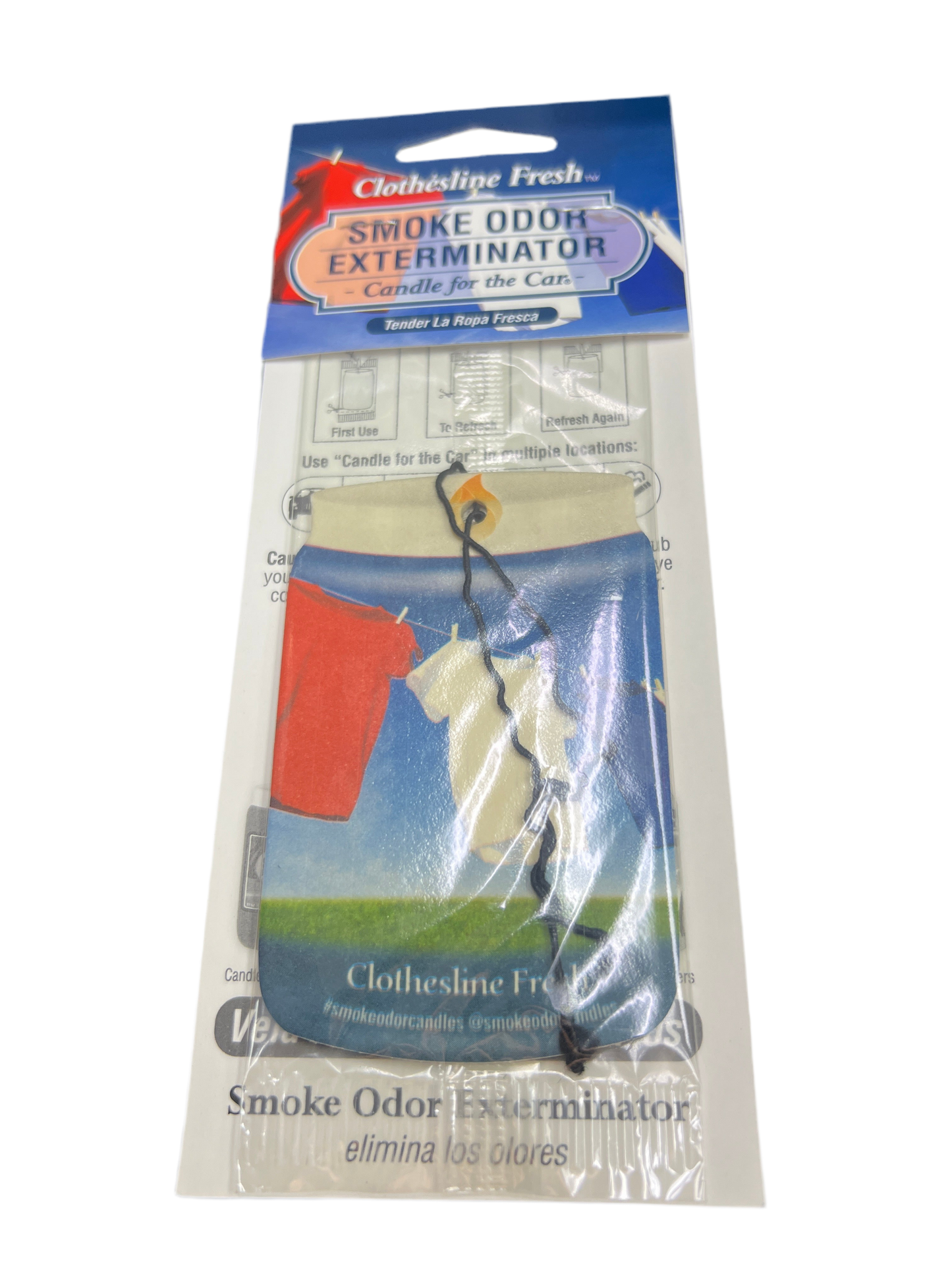 Smoke Odor Exterminator Car Air Freshener - Clothesline FRESH