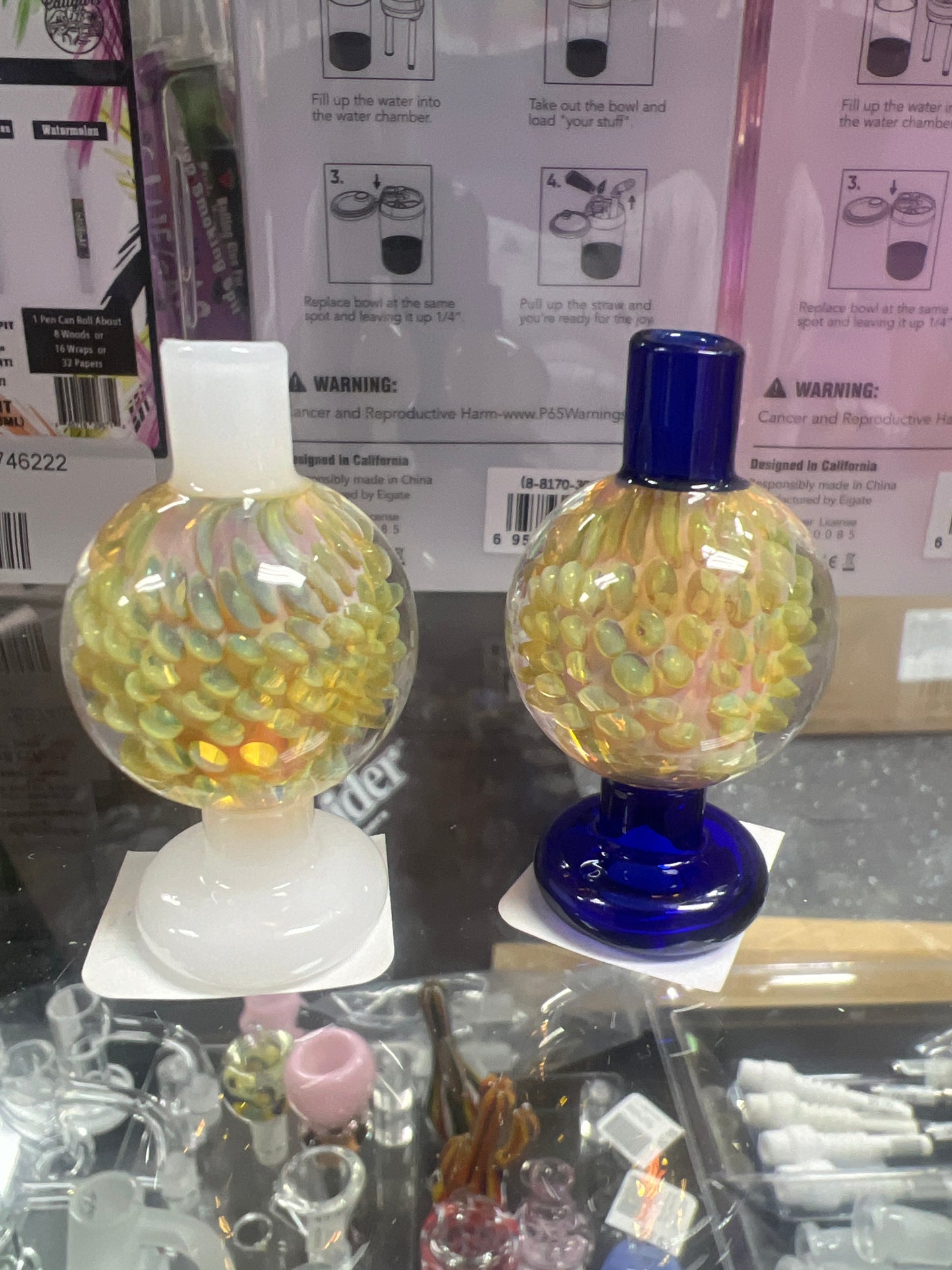 Gold Fumed Carb Cap W Color Accent