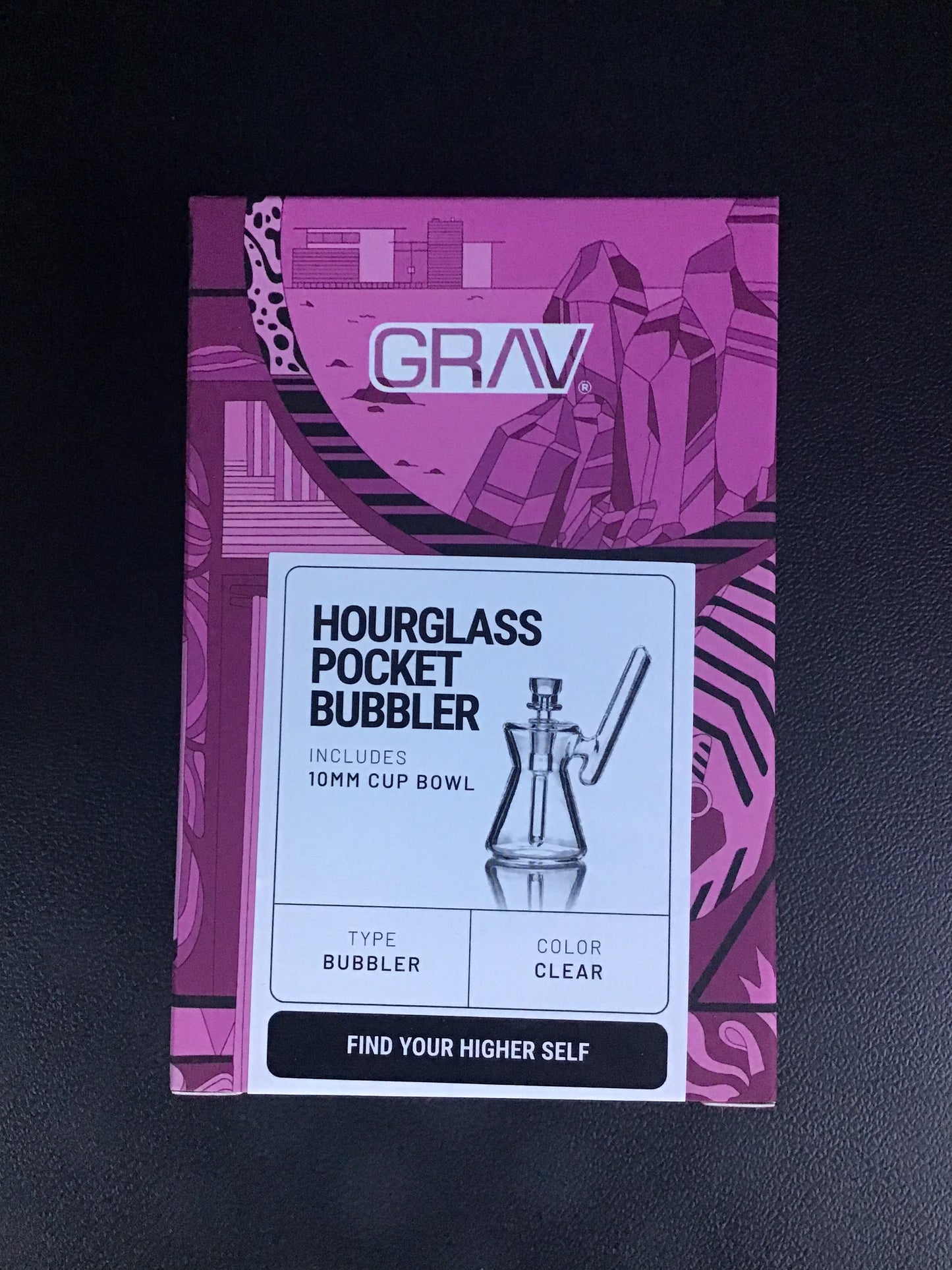 Grav Clear Hourglass Pocket Bubbler