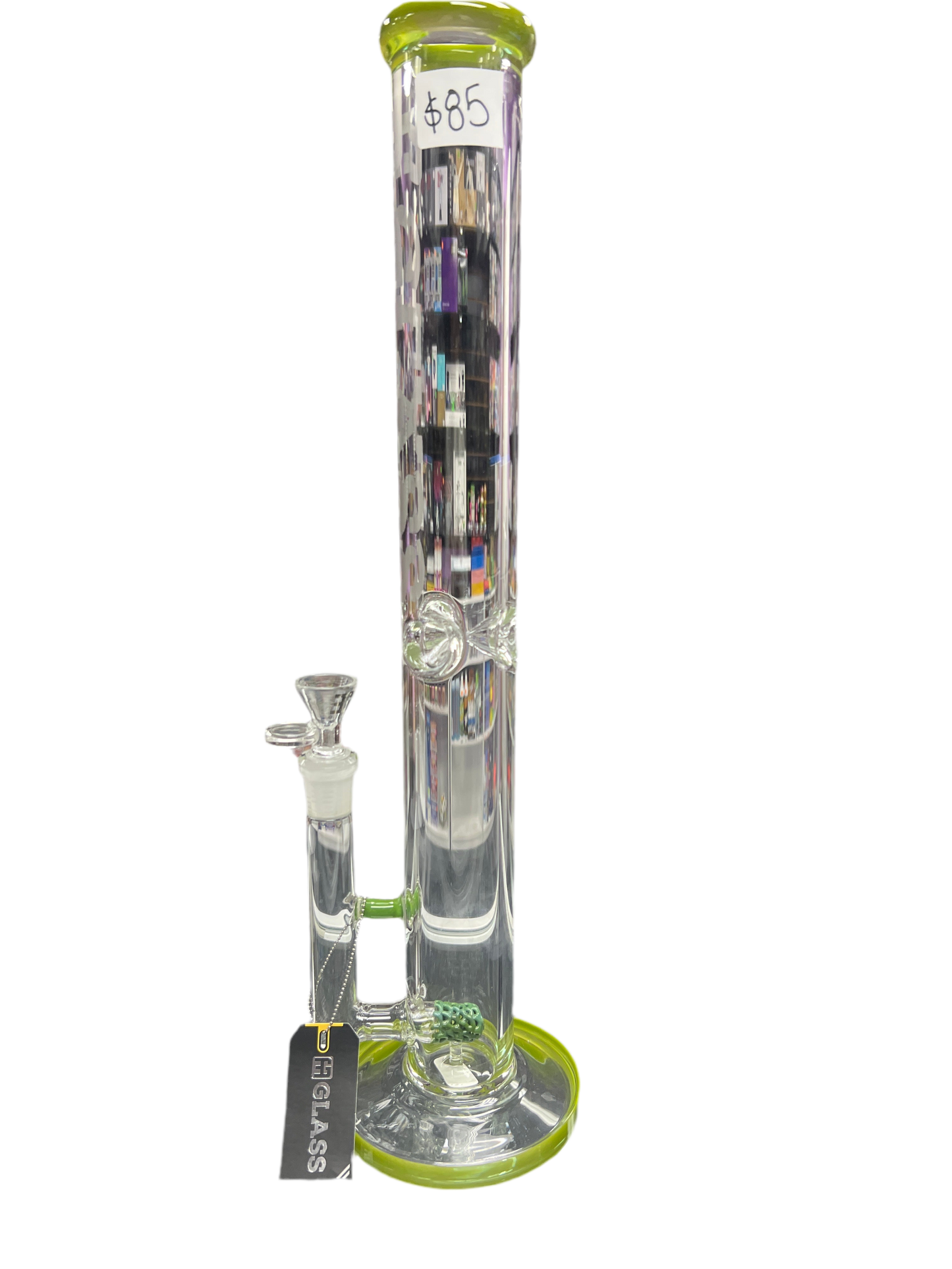 Ge glass tall water pipe color accents