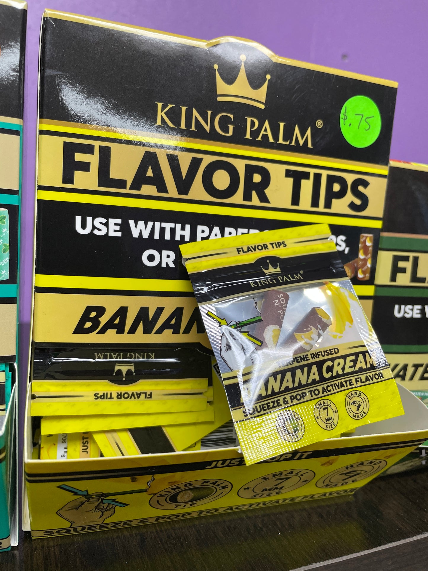 King Palm Squeeze & Pop Terpene Flavor Tips - Banana Cream