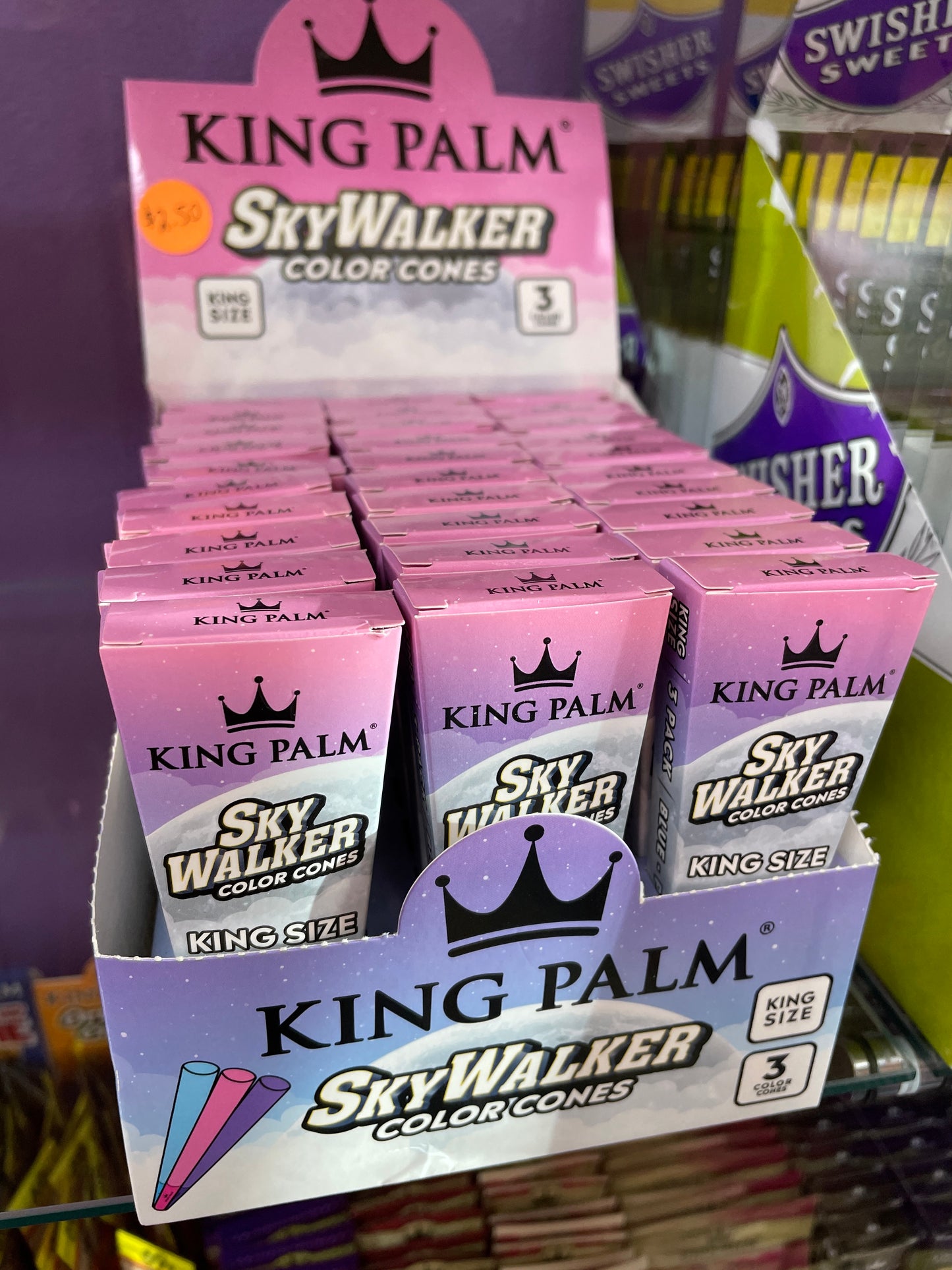 King Palm Skywalker Color Cones - King Size - 3ct