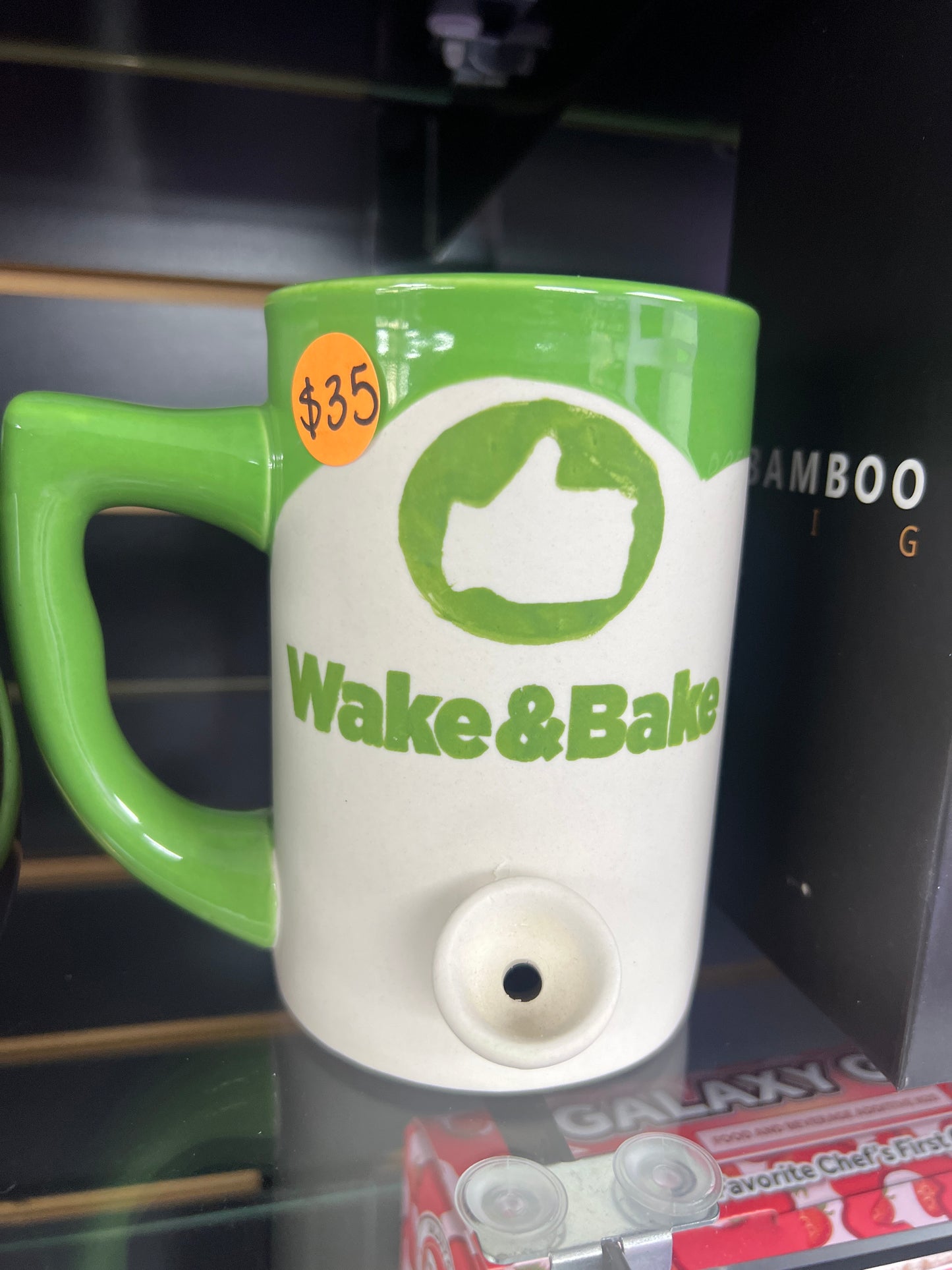 Wake n Bake Coffee Mug Green