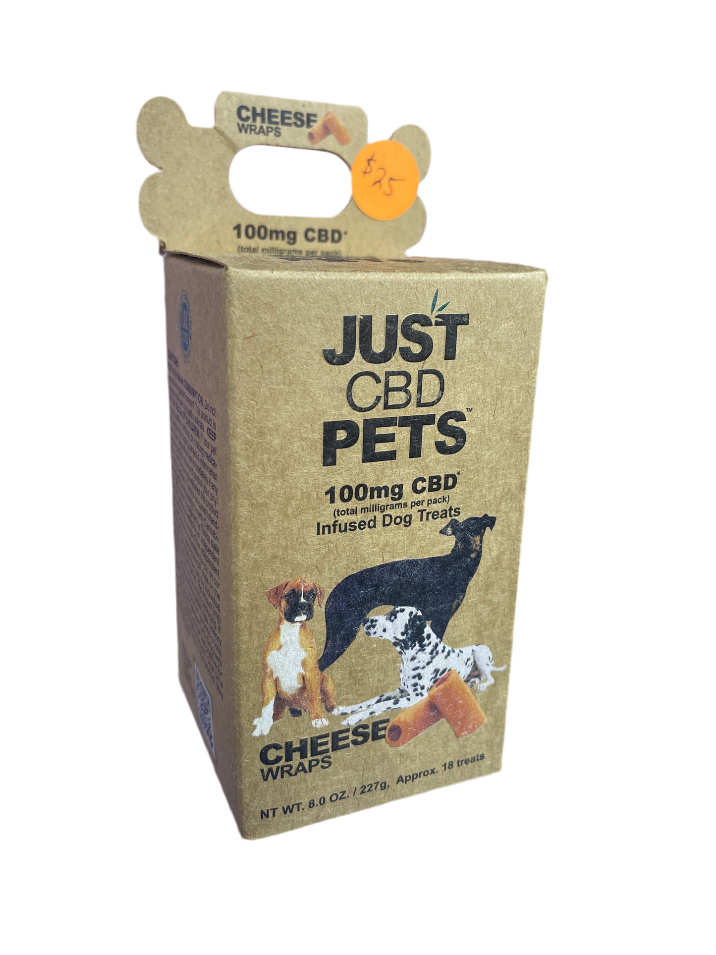 Just CBD - Dog Treats - 100mg - Cheese Wraps