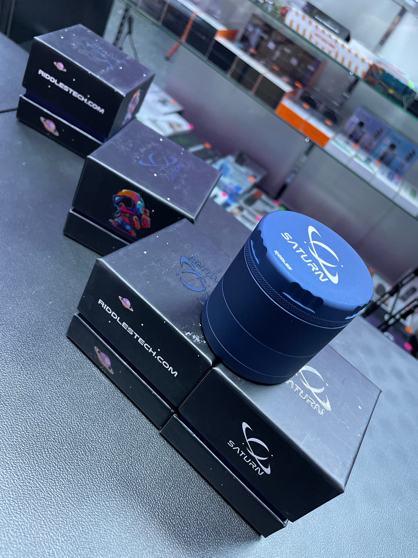 Riddles Saturn 63mm 5 Piece Grinder - Onyx