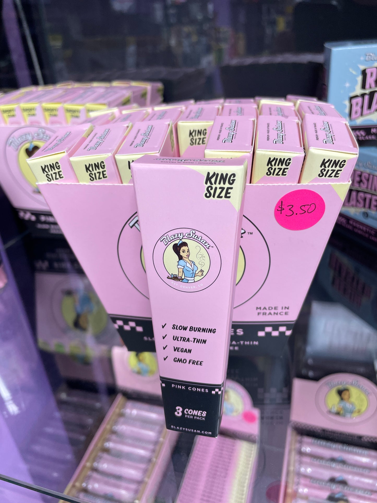 Blazy Susan Pink King Size Cones - 3 Pack