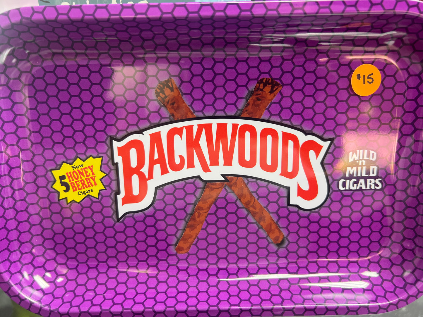 Backwoods Rolling Tray Metal - PURPLE