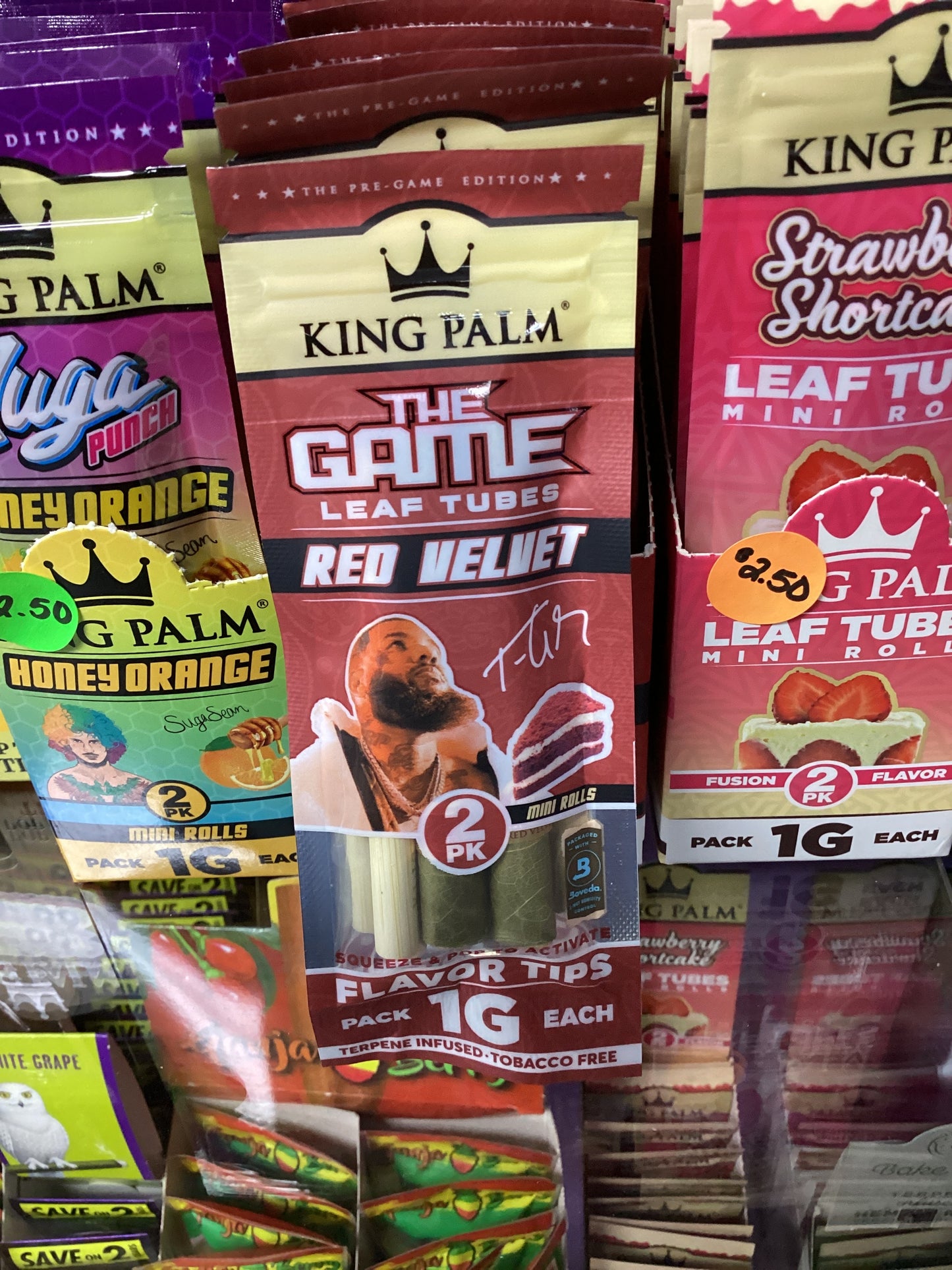 King Palm The Game Red Velvet Mini Palm Rolls (2 Pack)