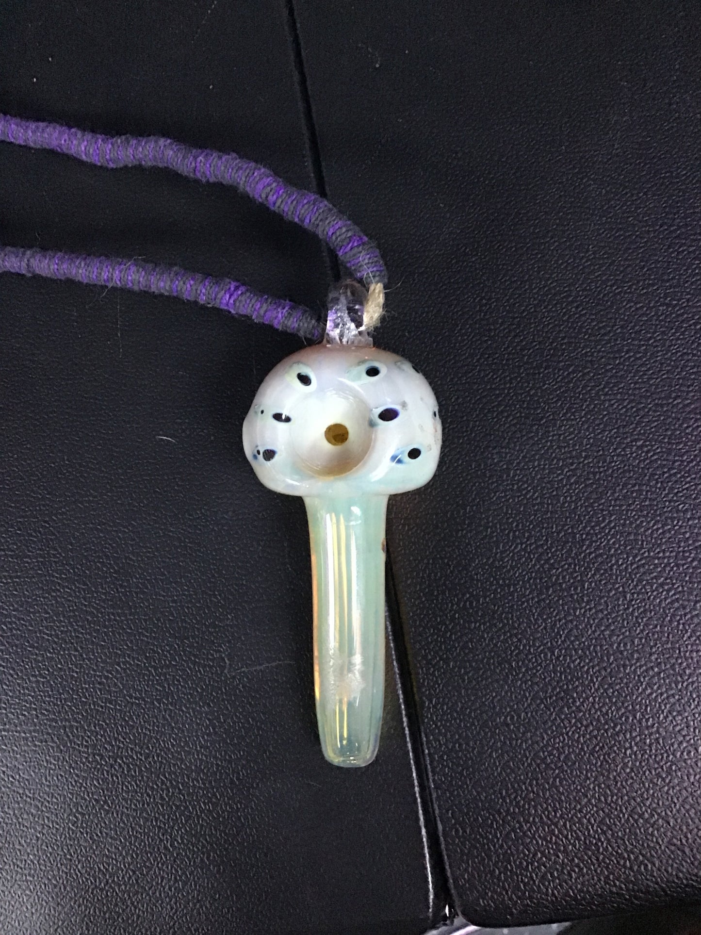 Mushroom Pendant w/ Hemp Necklace