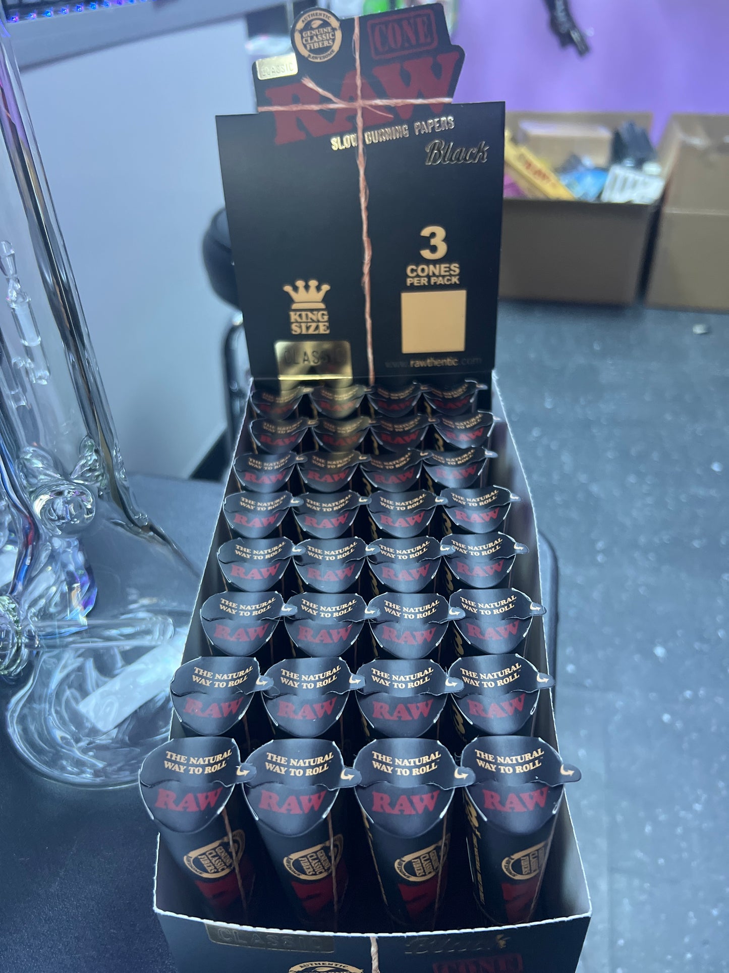 Raw Black 3 Pack Cones