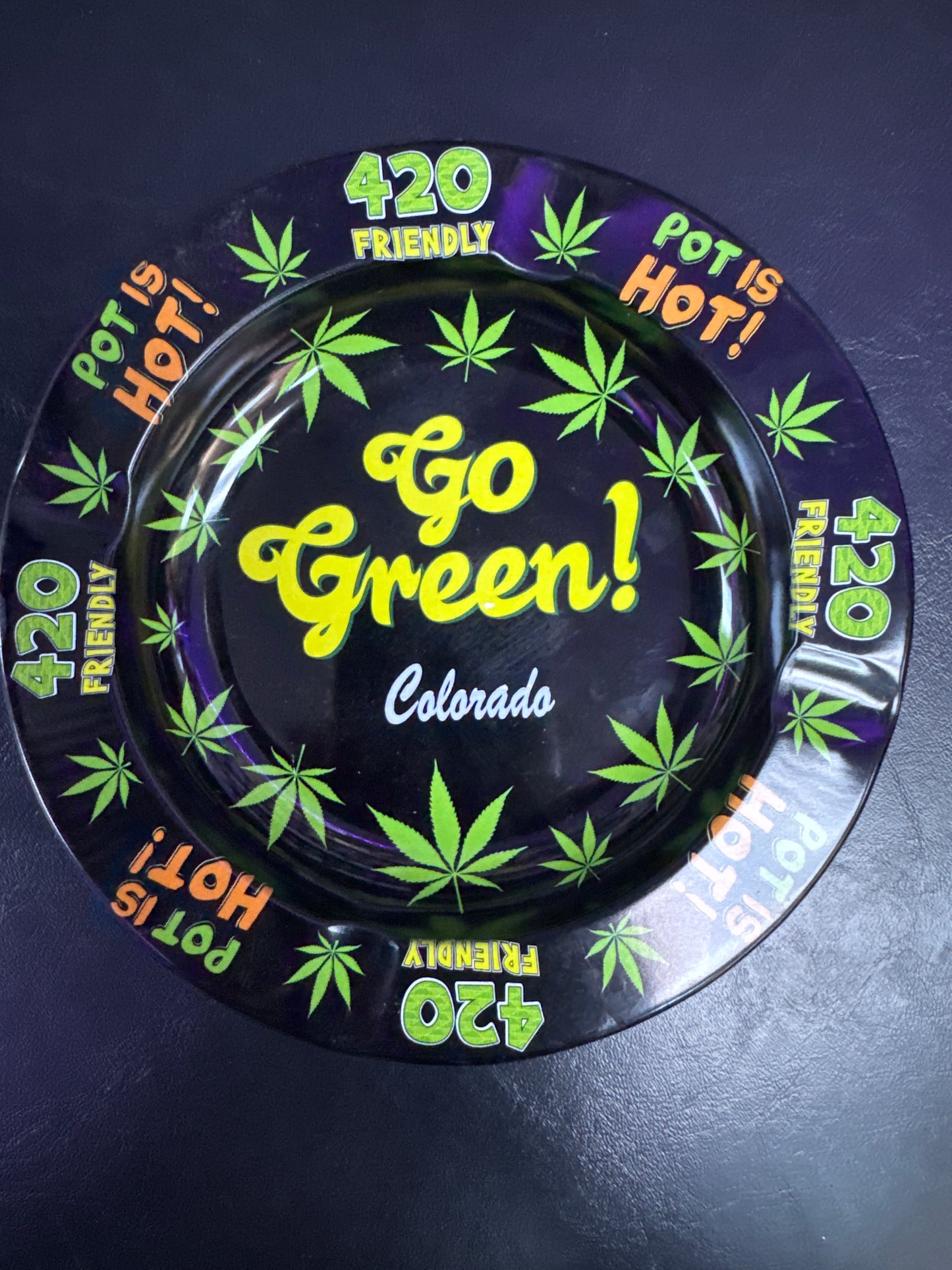 Metal Colorado Ashtray (Go Green!)