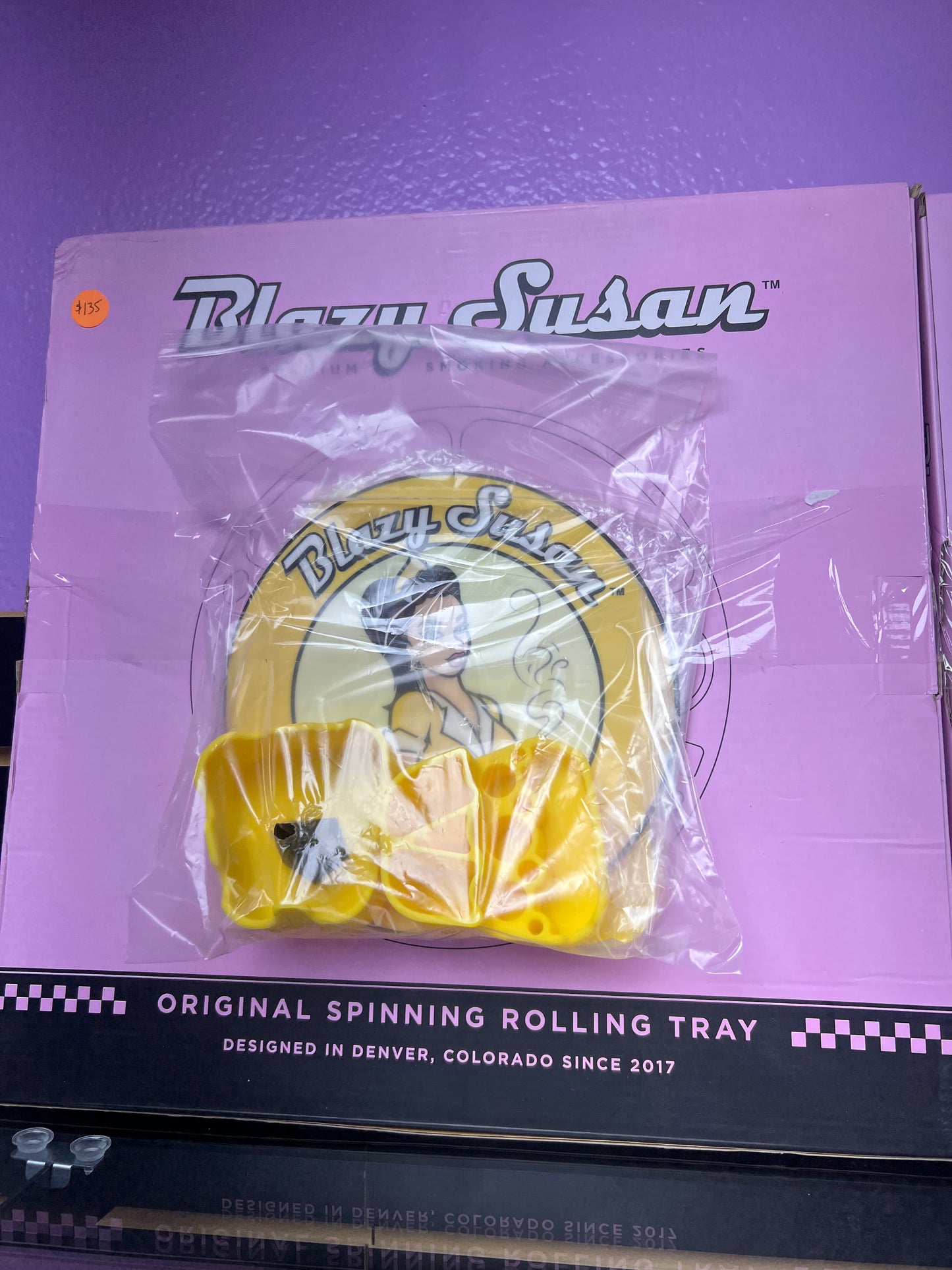 Blazy Susan Spinning Rolling Tray - Pink