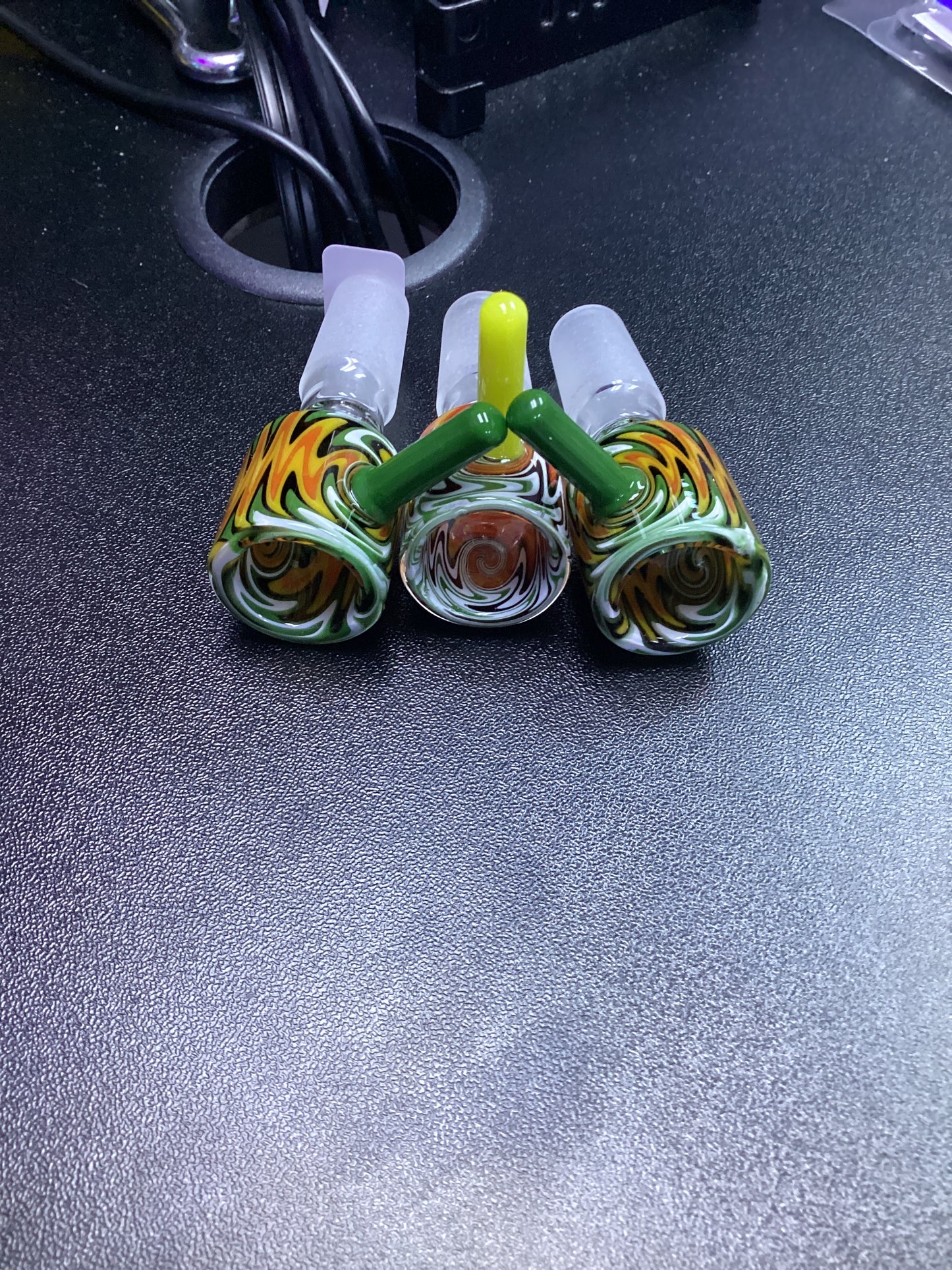 Orange and Black Design Bowl Pieces