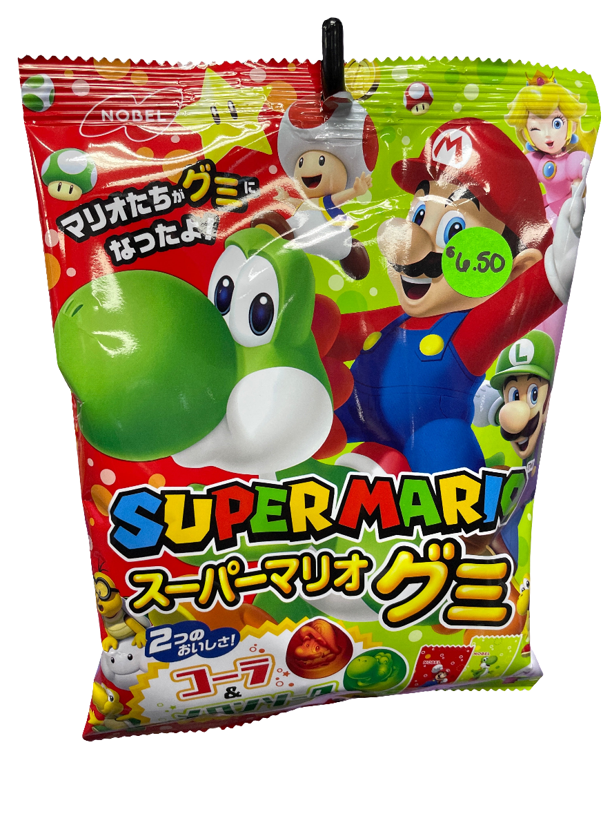 SUPER MARIO Gummy Candy - Cola & Melon Flavor (Japan)