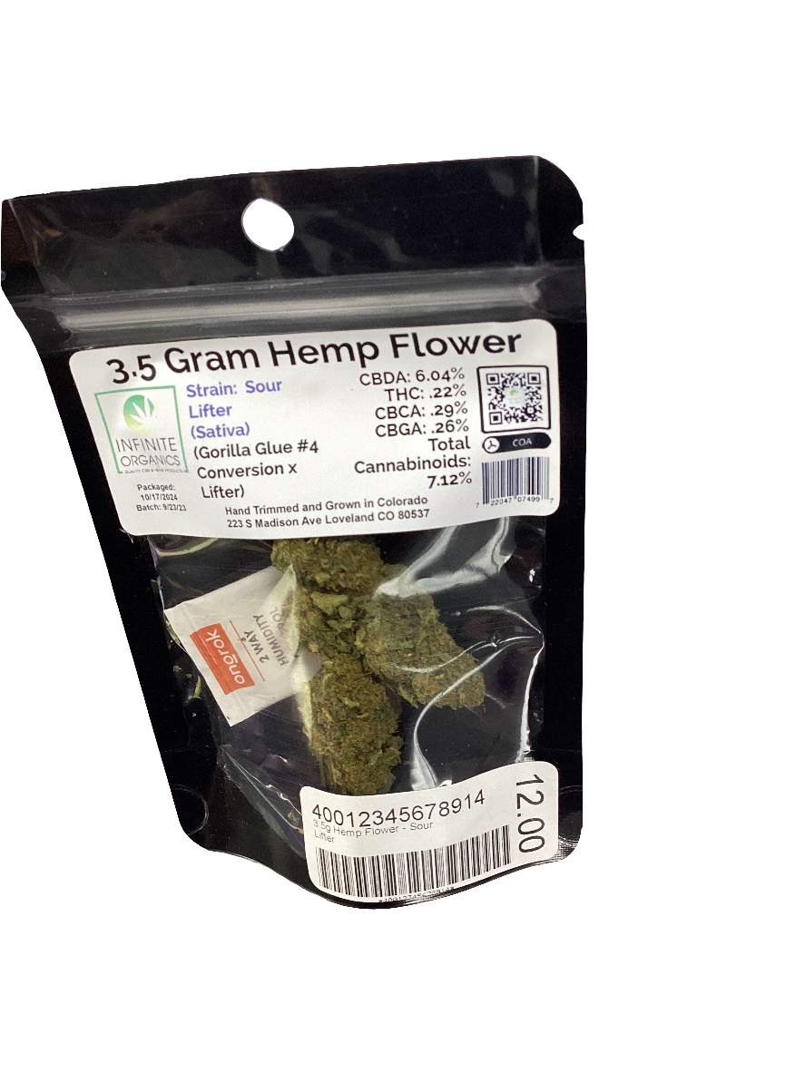 Infinite Organics Hemp Flower - 3.5g - Sour Lifter (Sativa)