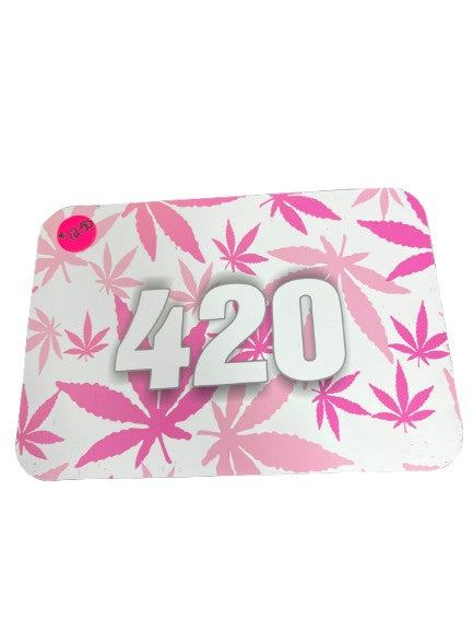 4/20 Rolling Tray Magnetic Lid -PINK