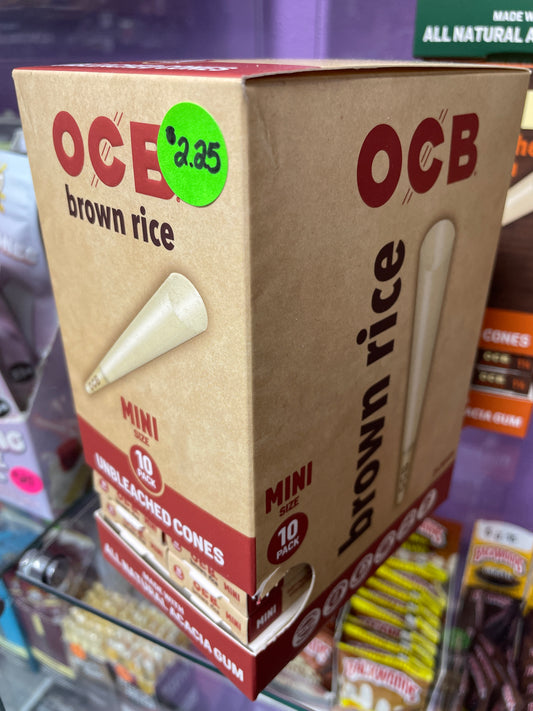 OCB Brown Rice Mini Cones - 10 Pack