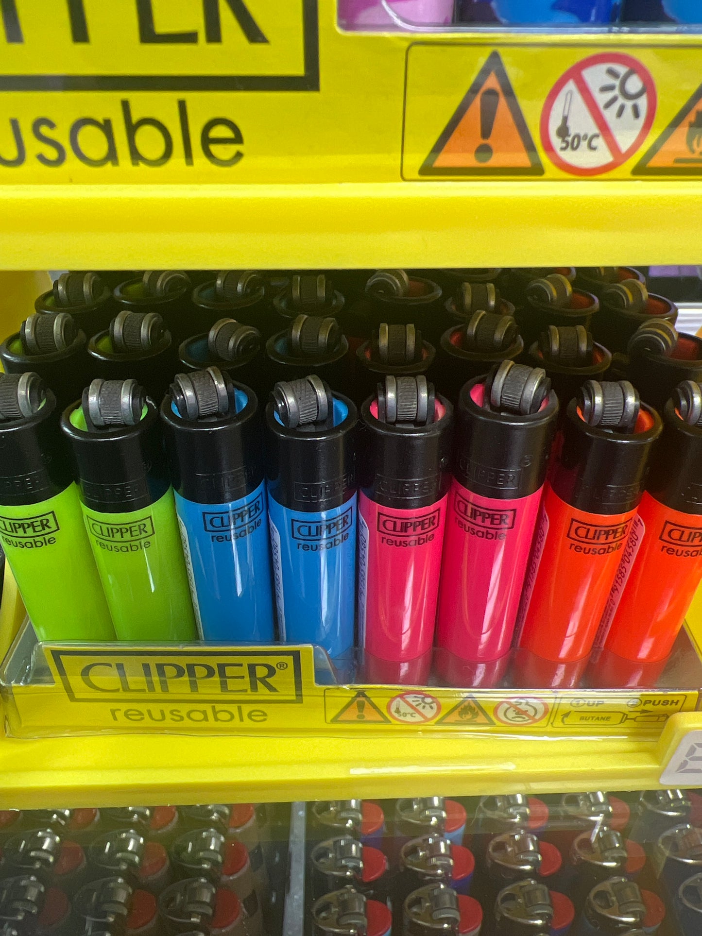 Clipper Refillable Butane Lighter - Mini Neon