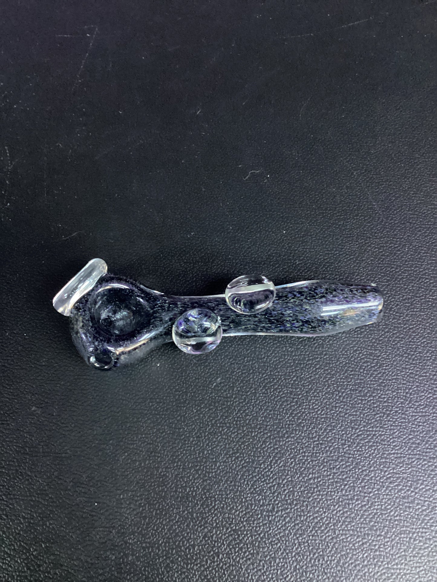 Locally Blown Black See Through Handpipe