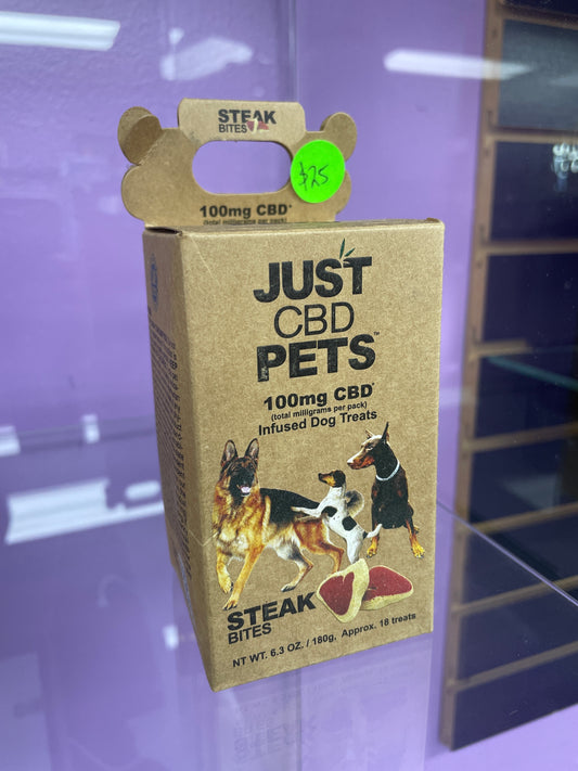 Just CBD - Dog Treats - 100mg - Steak Bites