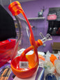 Orange and red silicone water bong