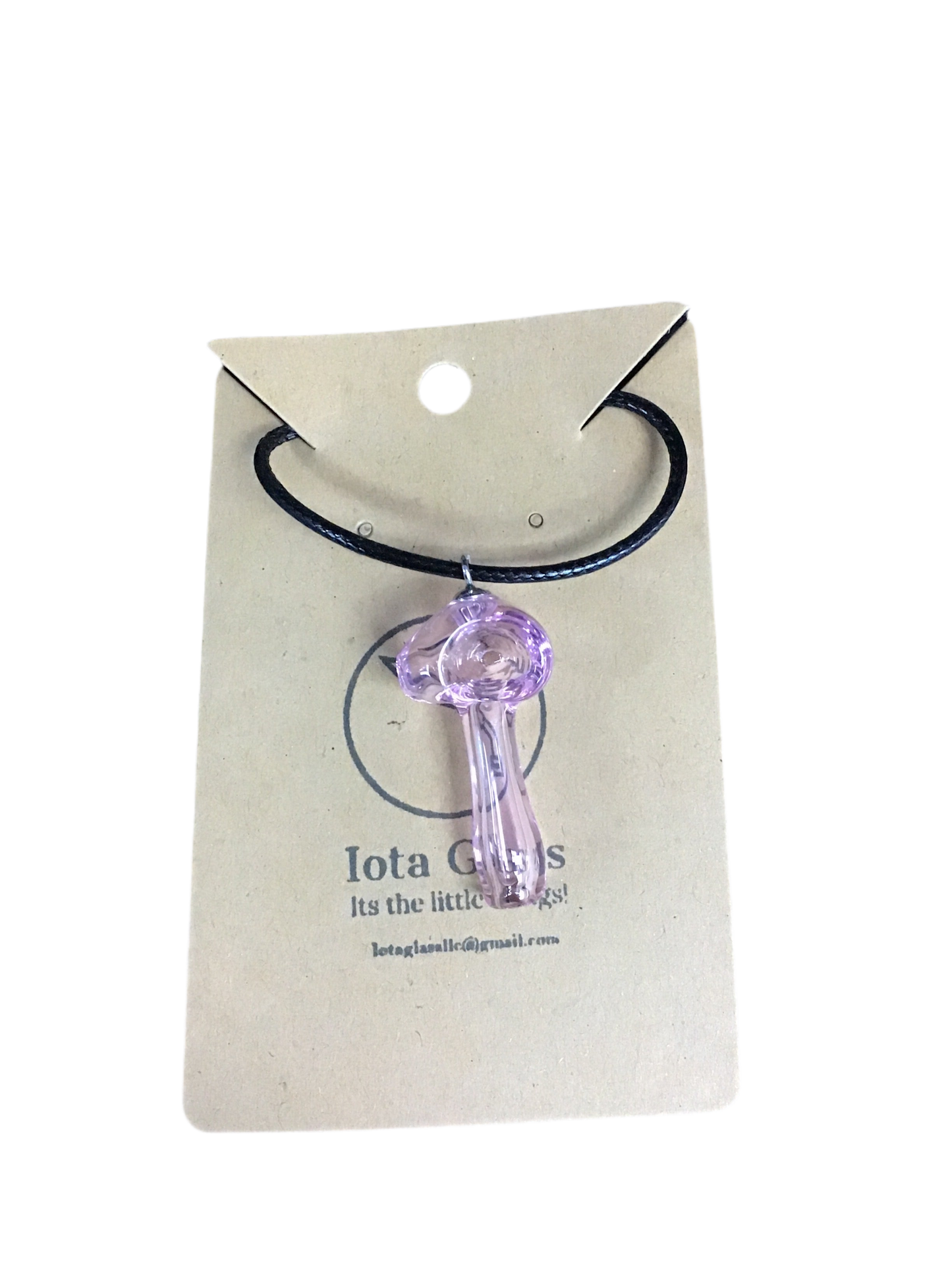 Tiny Real Glass Pipe Pendant Necklace
