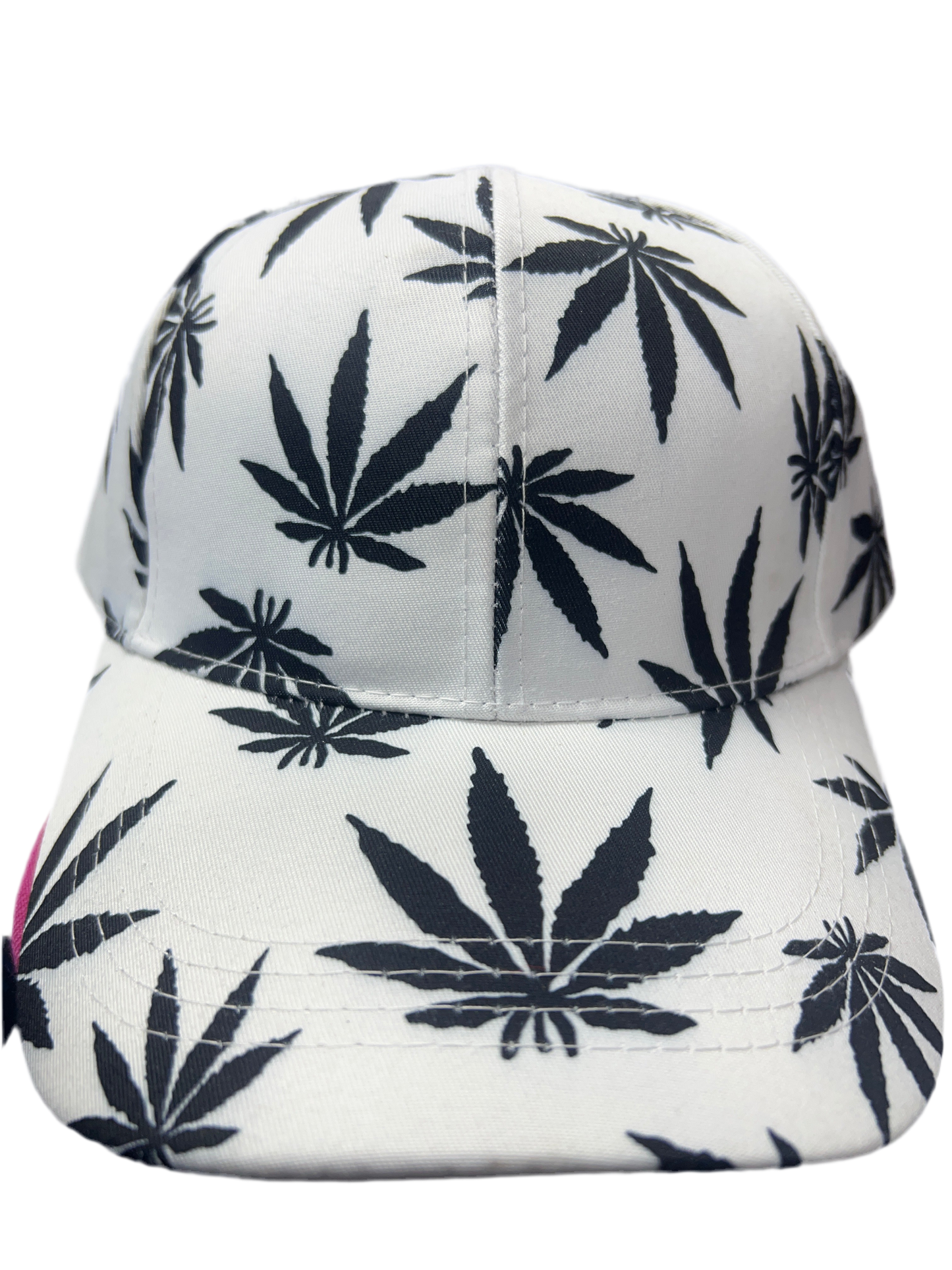 White and Black Leaf Hat